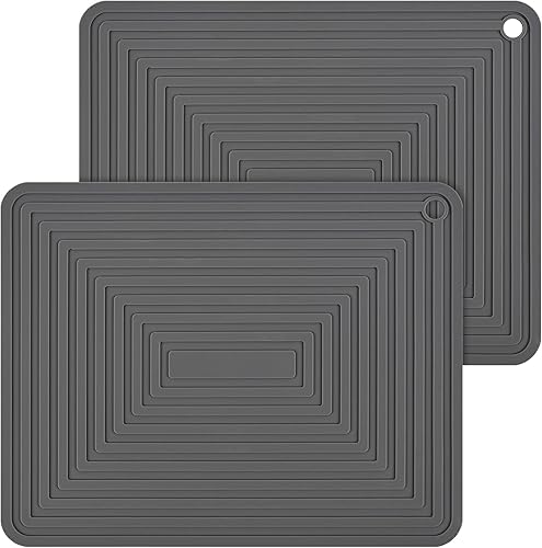 Salvamanteles para platos calientes, salvamanteles de silicona para cocina, salvamanteles para ollas y sartenes, alfombrillas grandes de silicona