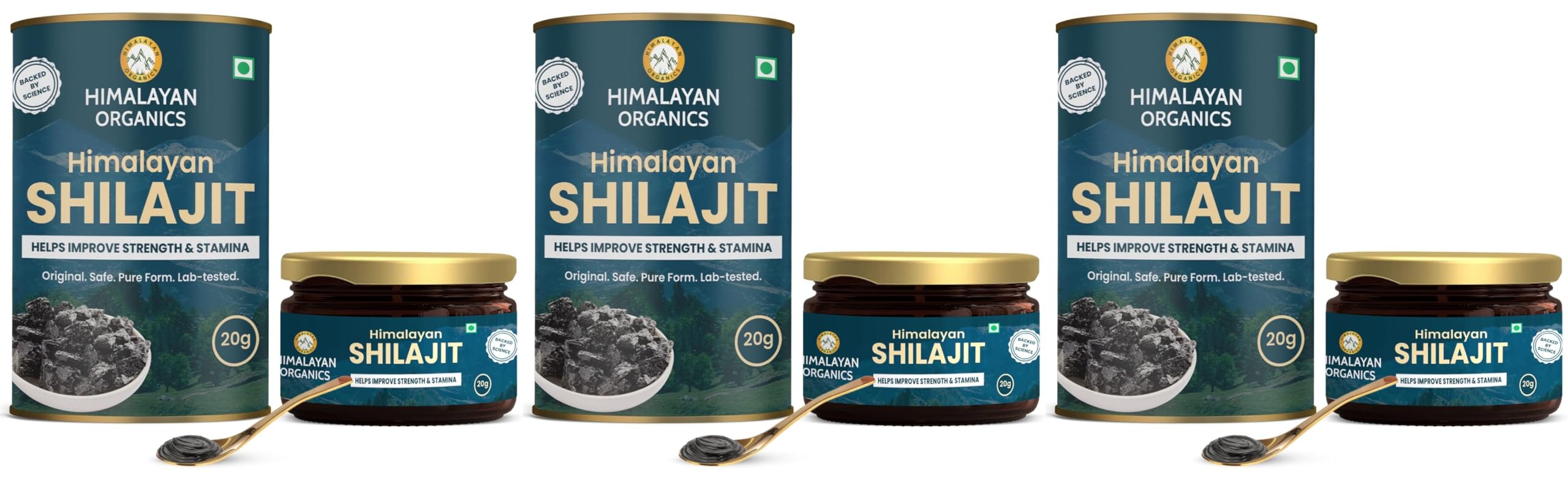 Himalayan Organics 100% Pure Shilajit/Shilajeet Resin to Boost Performance,Power, Stamina, Endurance, Strength With Fulvic Acid - 20g x Pack of 3 (B0CNKK4WF6) Amazon Price History, Amazon Price Tracker