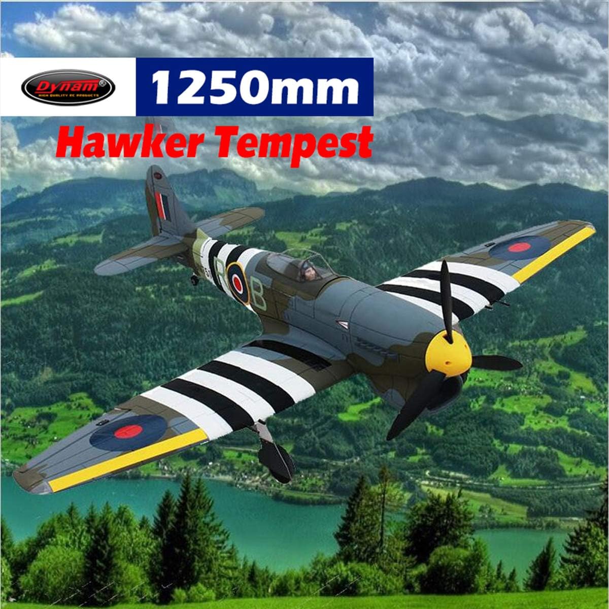 DYNAM RC Airplane Hawker Tempest 1250mm Wingspan - SRTF