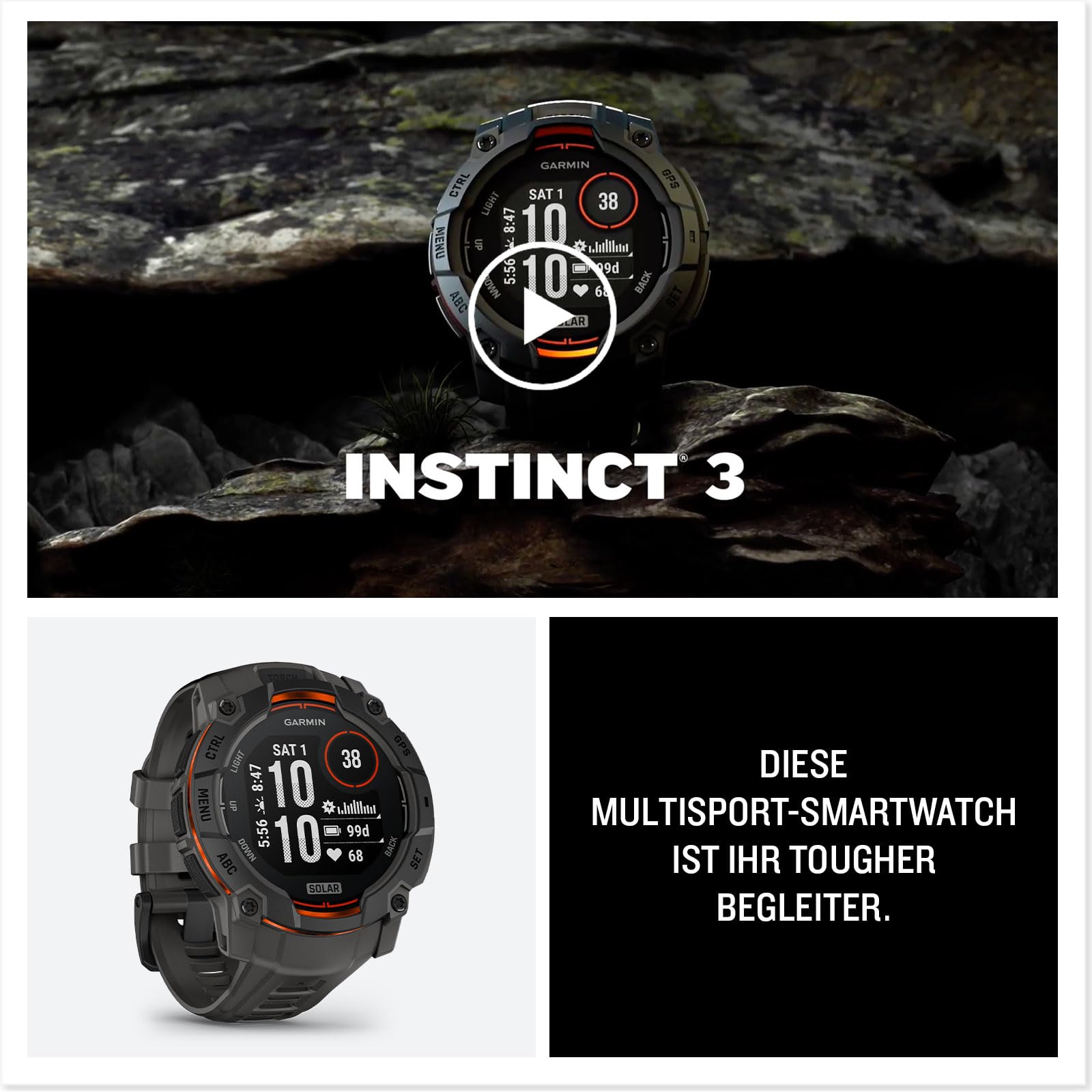 Garmin Instinct 3 50mm SOLAR – GPS-Multisport-Smartwatch – Bild 8