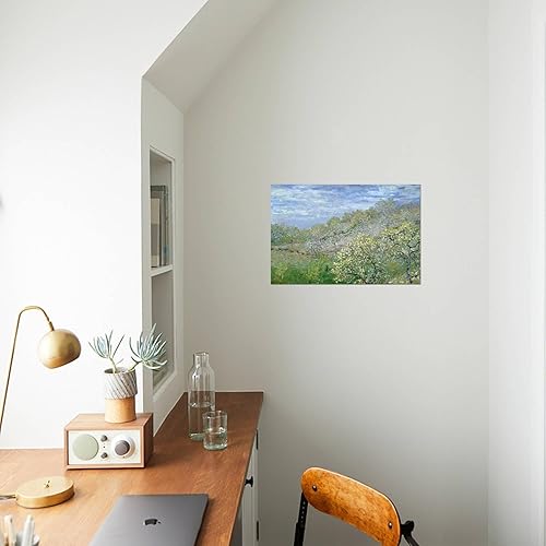 Miniatura 2 de ART.COM Claude Monet, impresiones artísticas para pared, diseño de árboles en flor, decoración escénica, 18 x 12 pulgadas