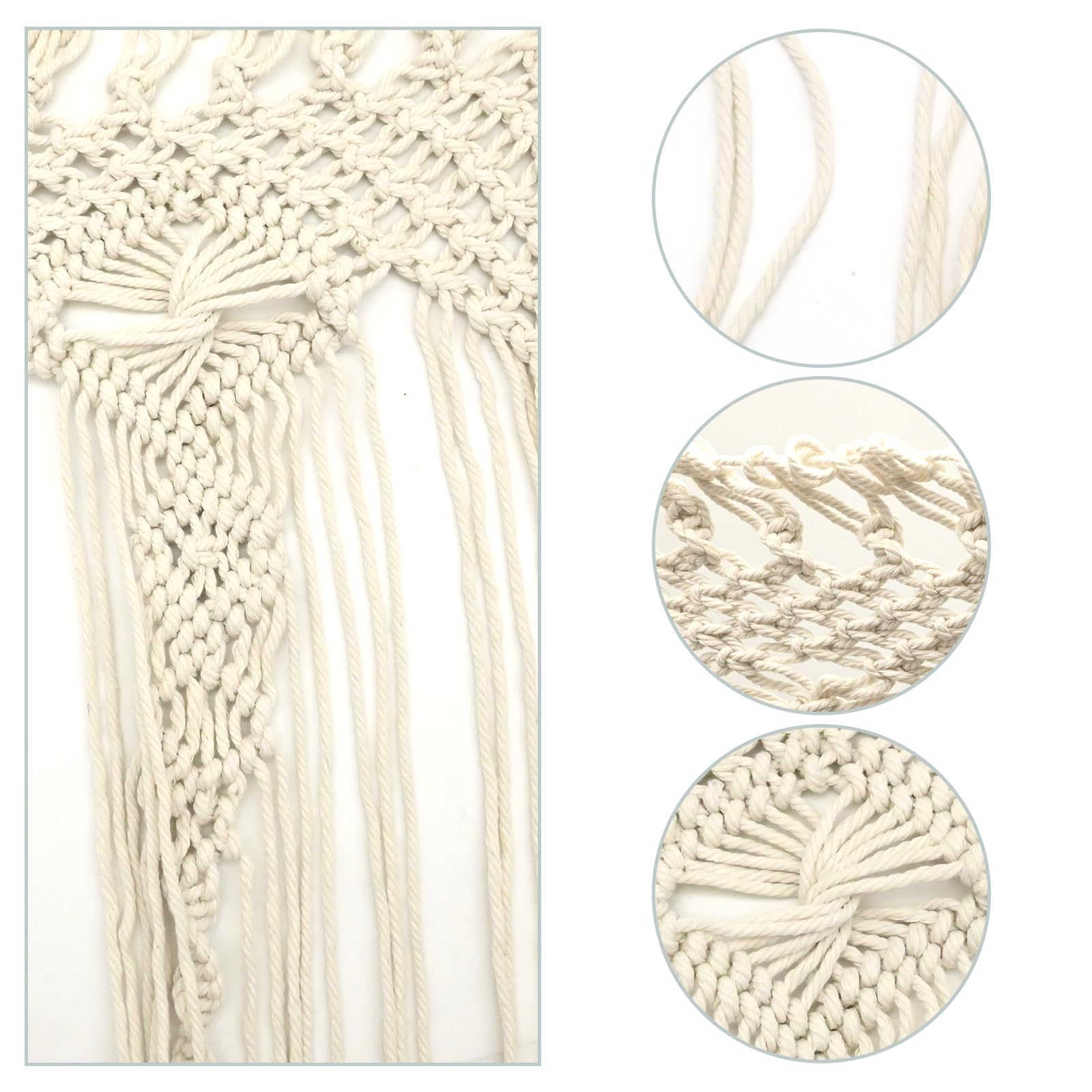 Hoypeyfiy - Arazzo in macramè stile Boho, 90 x 180 cm, divisorio realizzato a mano, per decorazione di matrimonio, camera e parete divisoria
