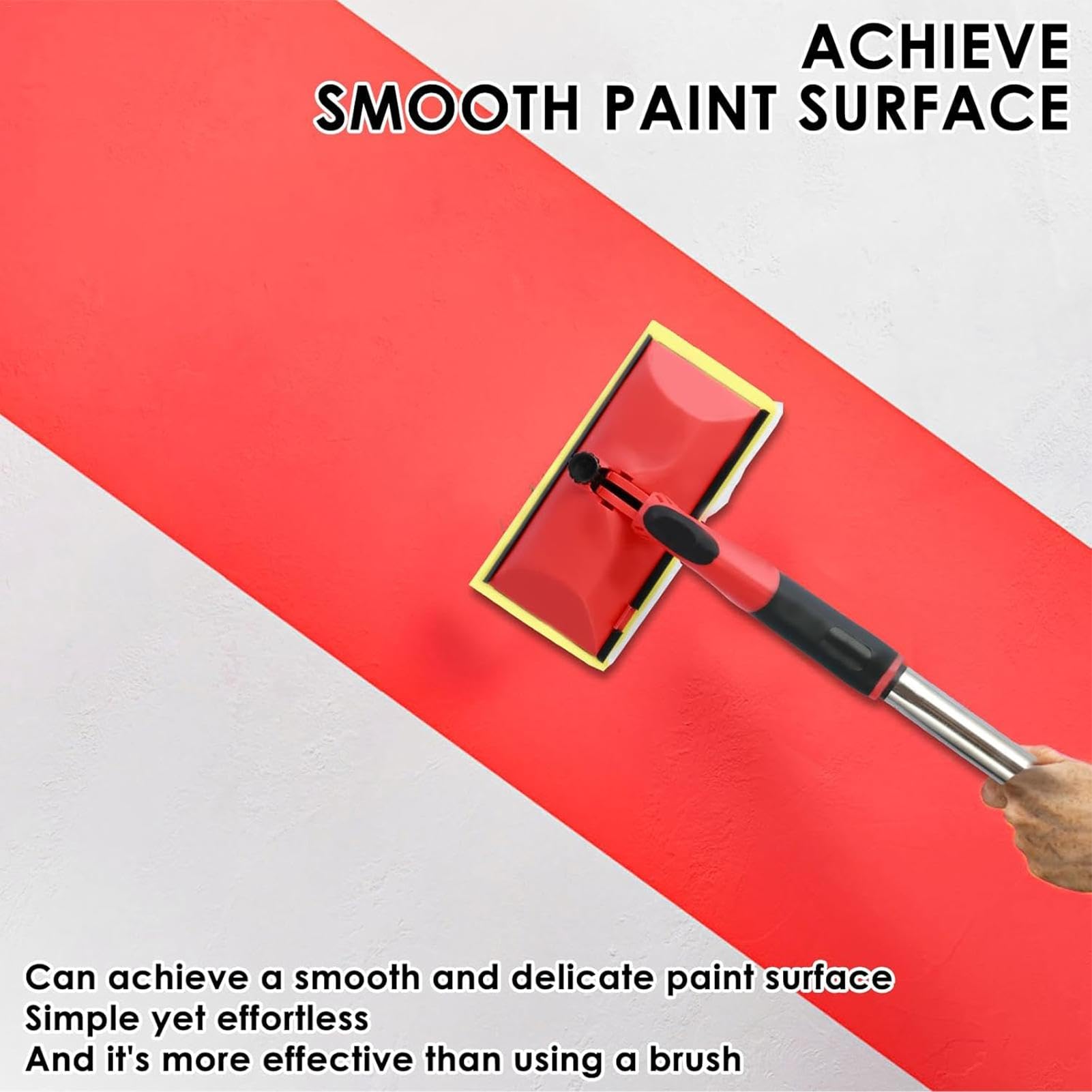 Almohadilla aplicadora de pintura de pared, almohadilla de pintura de mango largo, almohadilla de pintura para paredes, herramienta de pintura para renovación del hogar, aplicador de pintura,