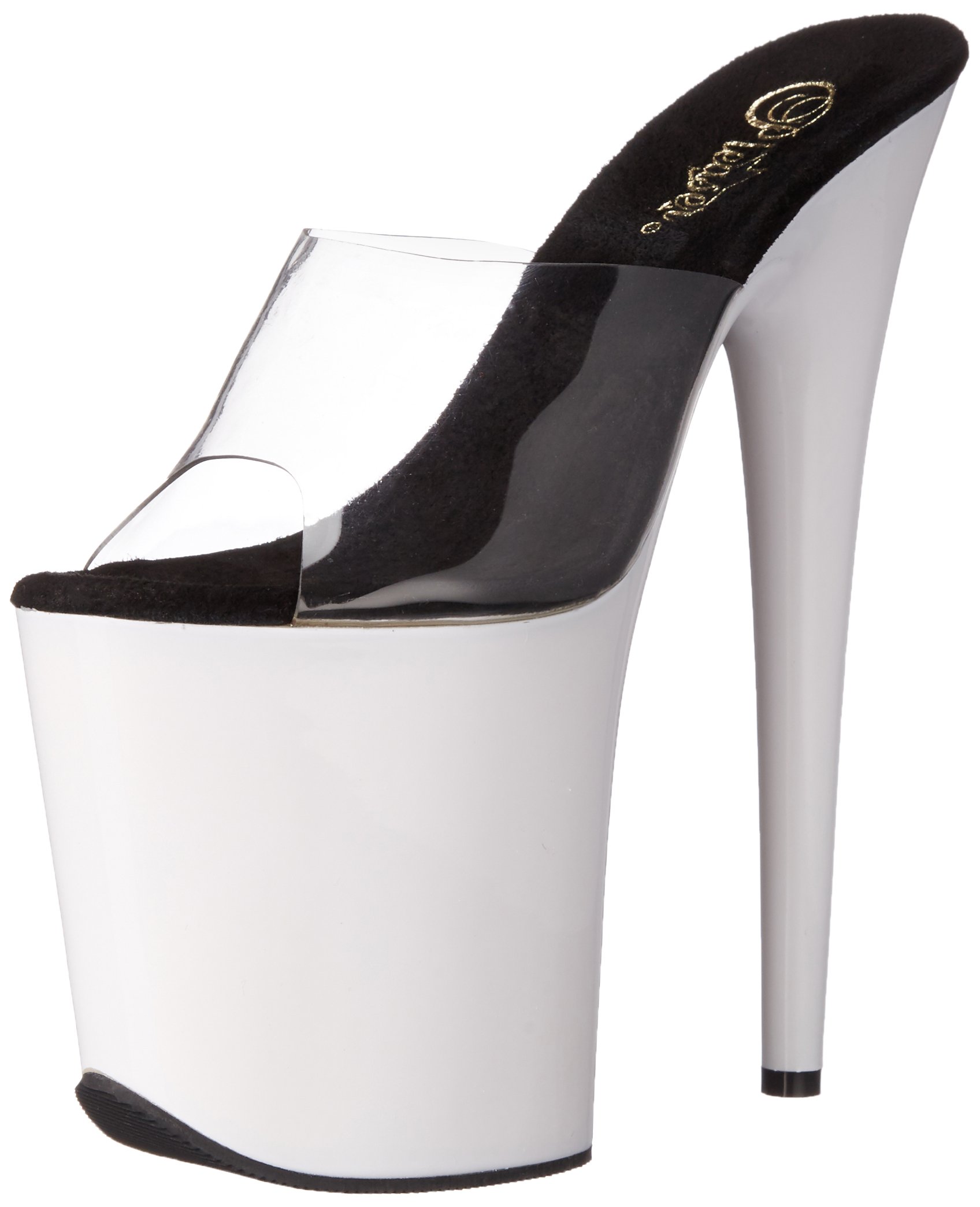 Pleaser FLAMINGO-801UV Clr/Neon Wht UK 5 (EU 38)