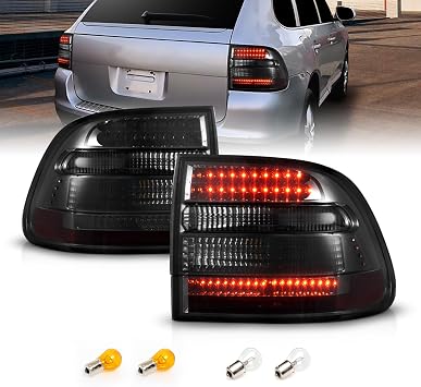 AmeriLite Smoke LED Tail Lights Pair For Porsche Cayenne SUV - Driver And Passenger Side