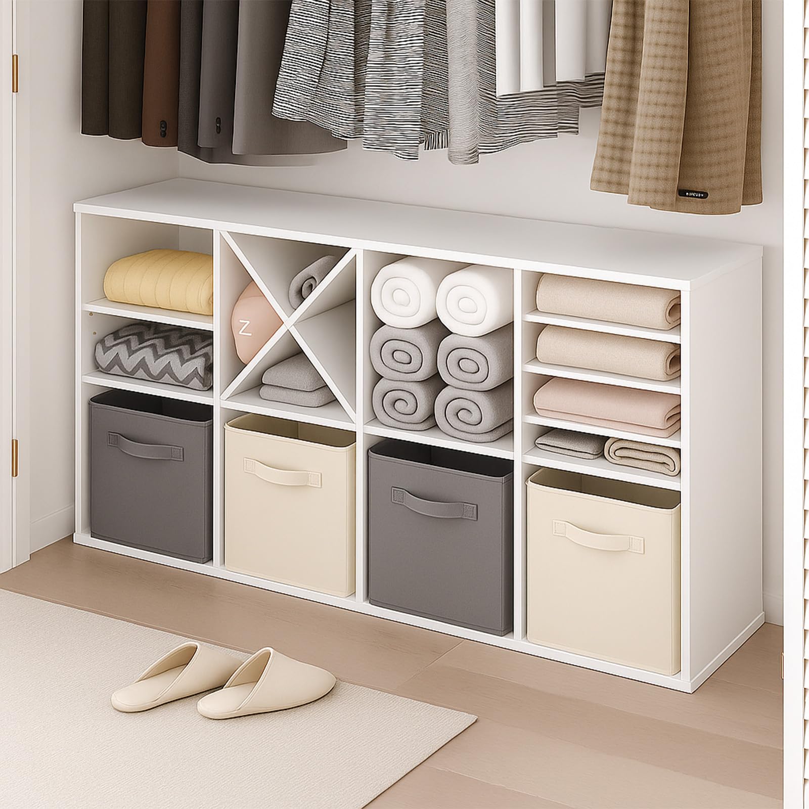 Set Di 6 Cubi Portaoggetti Pieghevoli In Tessuto, 28x28x28 Cm, Multicolore, Con Manici, Per Giocattoli, Vestiti, Libri E Organizzazione Casa