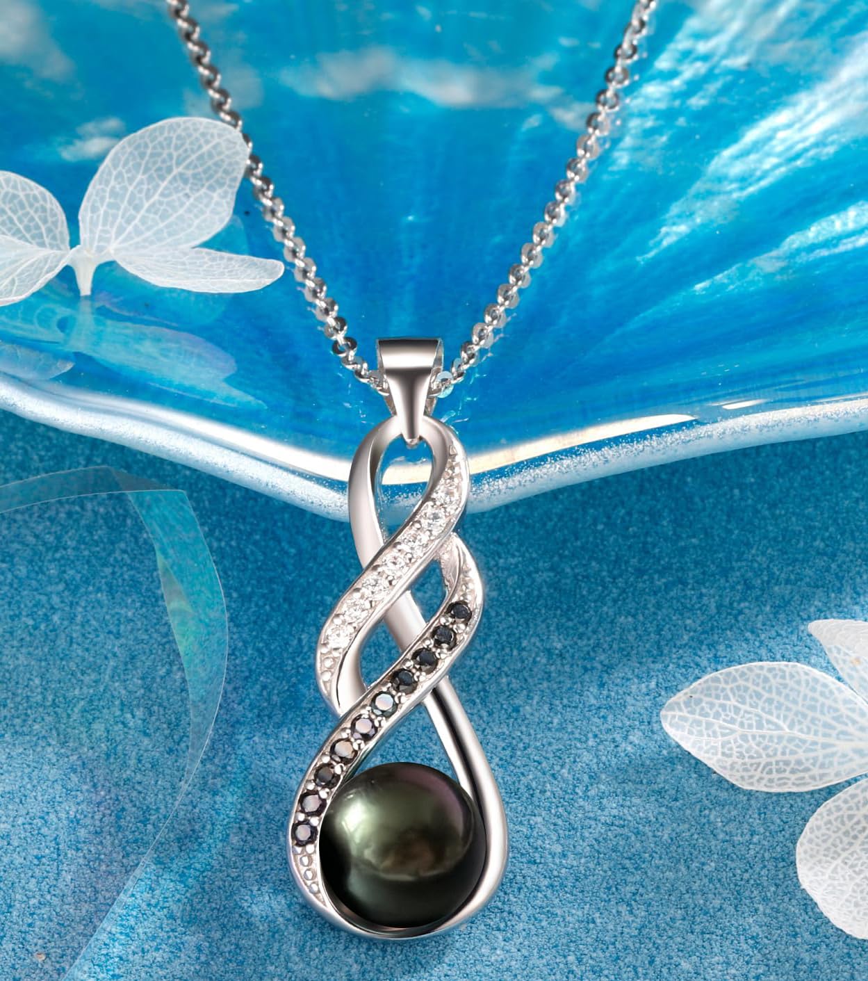 Regalos para aniversario de esposa, collar de perlas negras de Tahití, regalo para mujeres, bodas, cumpleaños, día de la madre, regalos para mamá, novia, día de San Valentín, Navidad,