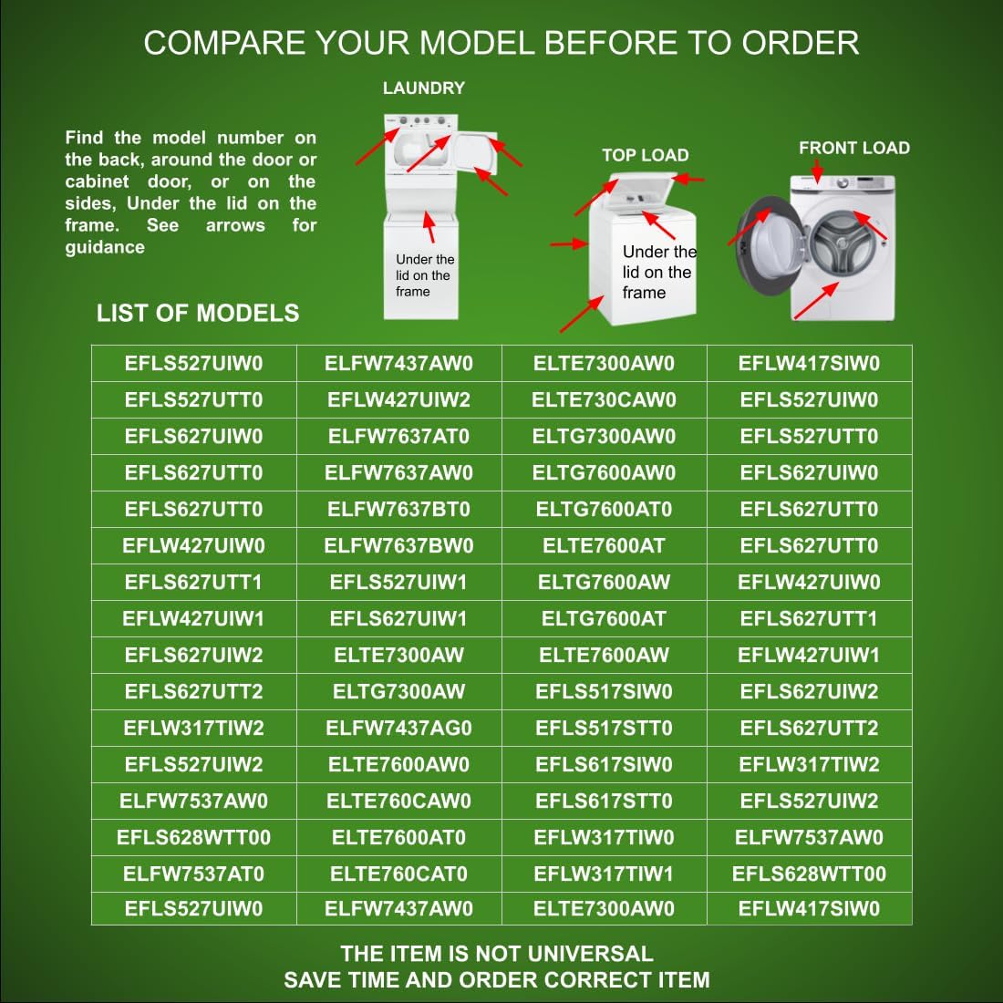 A03648203 CKD648203X compatible with Electrolux Washer Door Lock Switch fits old number A03648203