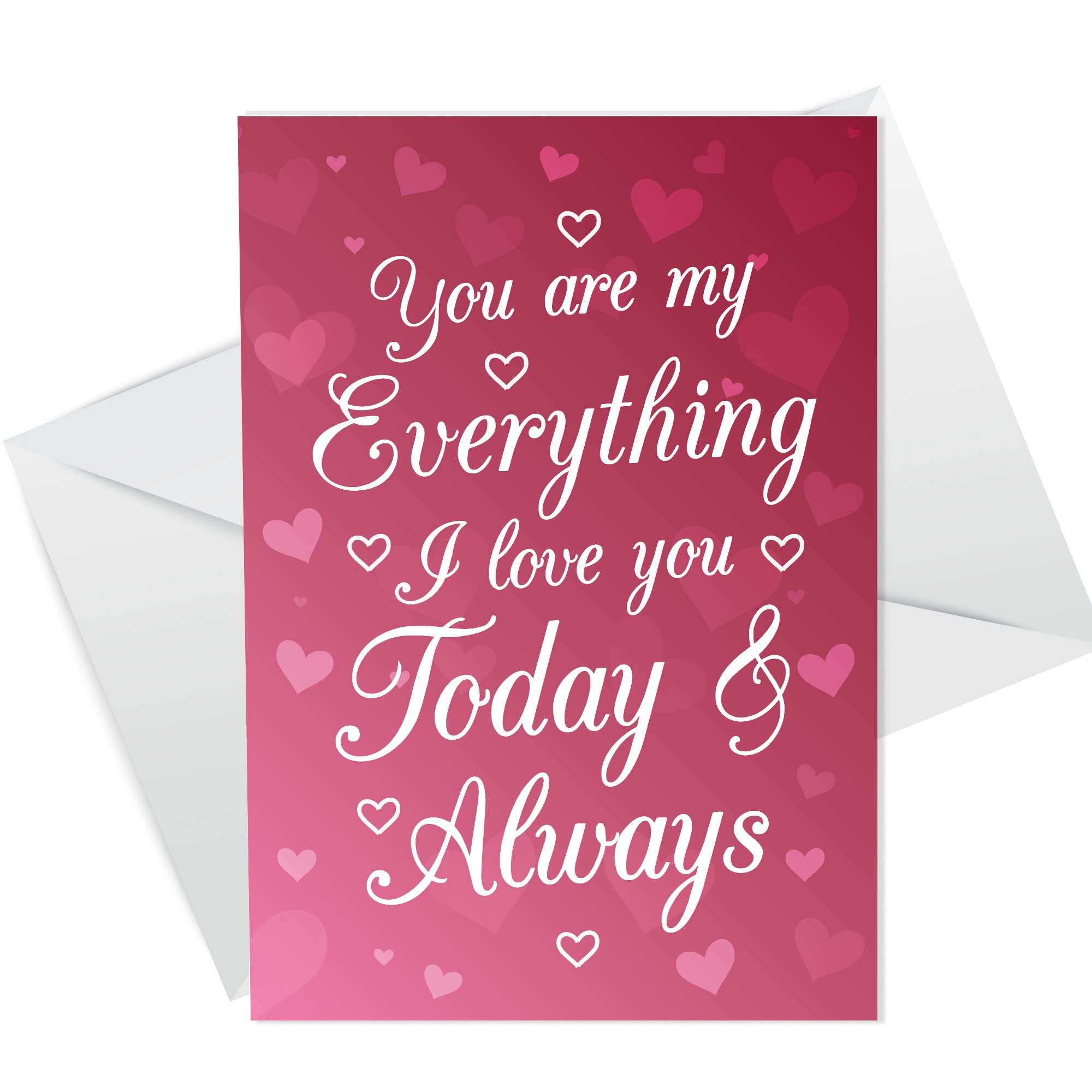 Anniversary Cards For Him Her Boyfriend Girlfriend MY EVERYTHING Husband Wife Card