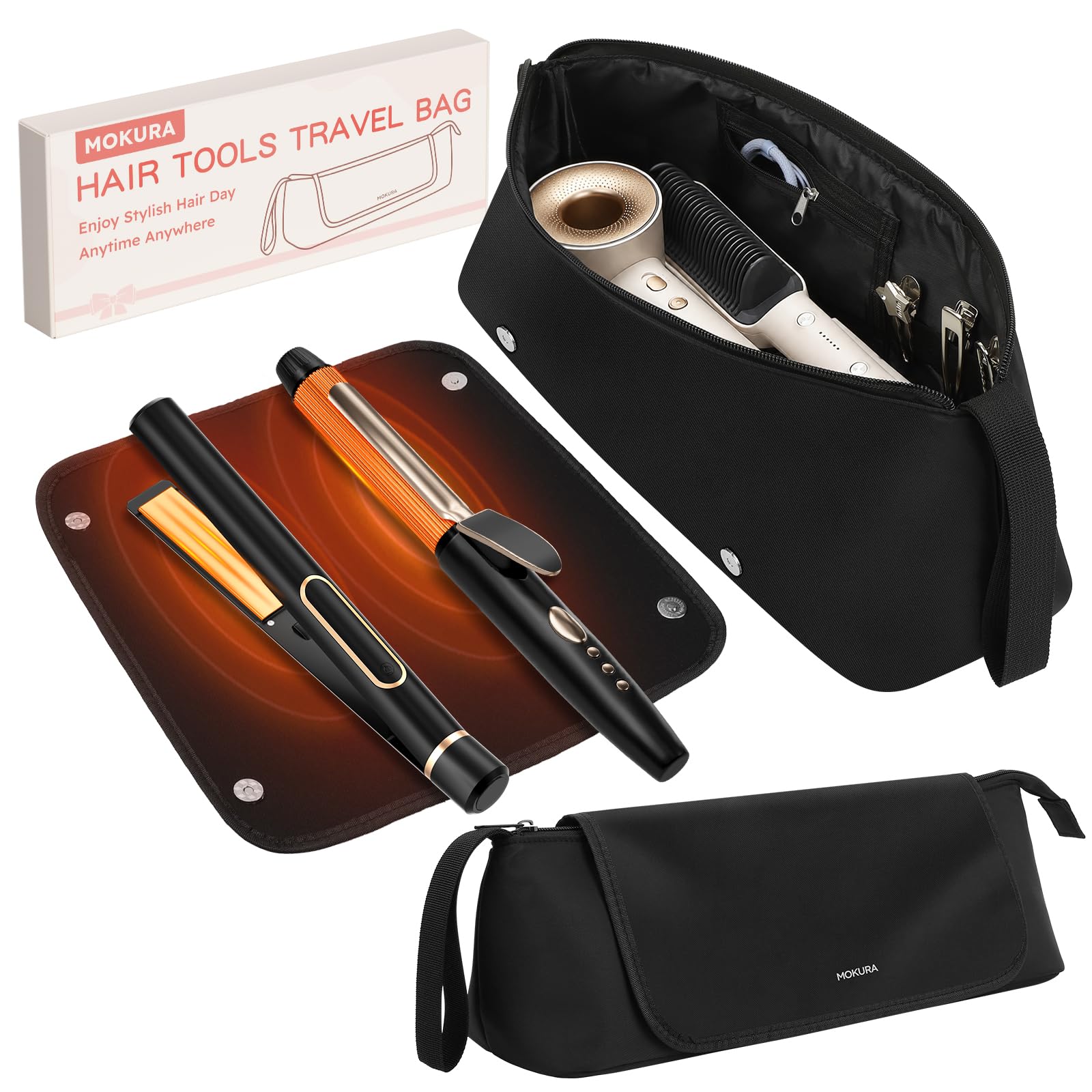 MOKURA Travel Hair Tool Bag - Purple -13