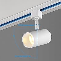 Vista 6 de LEONLITE Cabezales de iluminación LED de 8.5 W, cabezales de luz de riel tipo H, iluminación de pista regulable de 45°, accesorio de iluminación