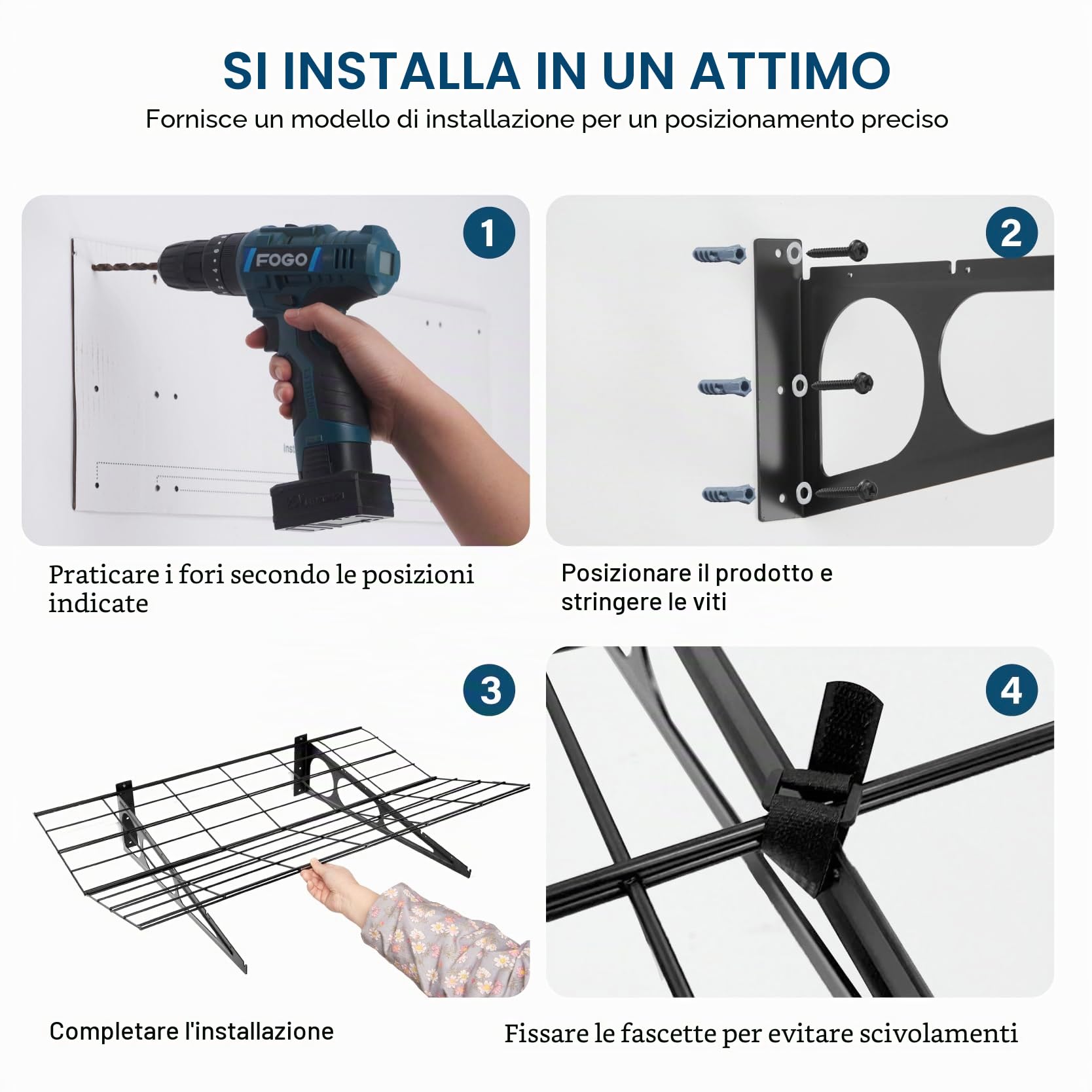 Sinoer 2 mensole da garage con ganci, 61 x 182,9 cm, in metallo, per garage, magazzini, magazzini, garage