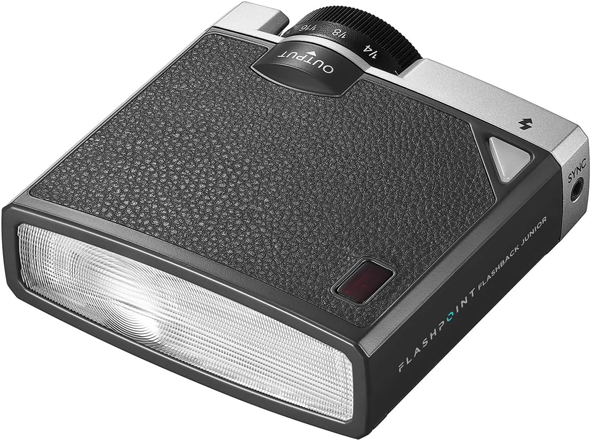 Flashpoint Flashback Lux Junior Retro Camera Flash (Black), Godox