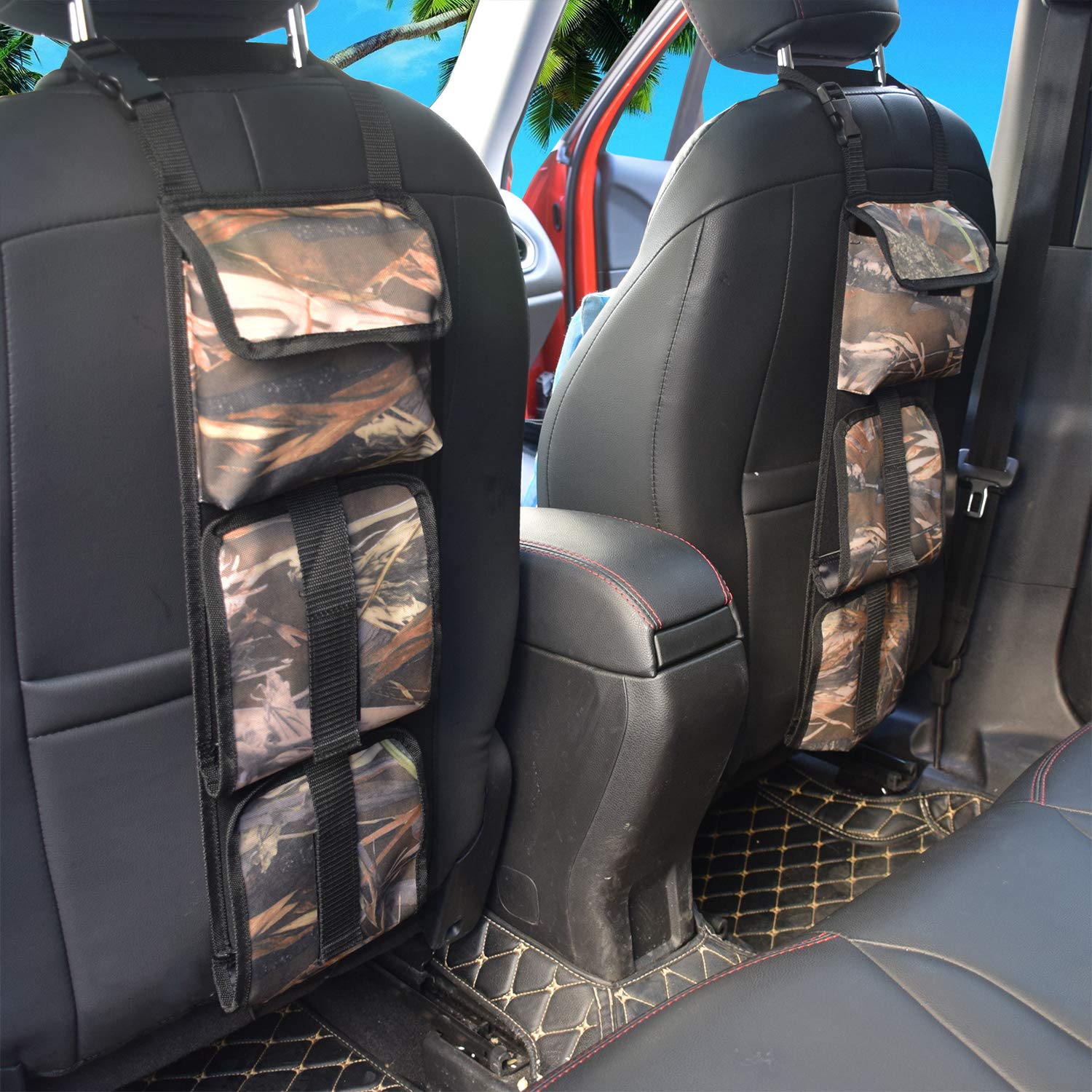 Buy Automotive Seat Back Rack, Camo Backseat Sling Bag with Storage for