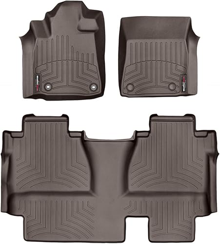 Miniatura 10 de WeatherTech Revestimientos de suelo personalizados para Toyota Tundra - 1 y 2 fila (444081-440939), negro