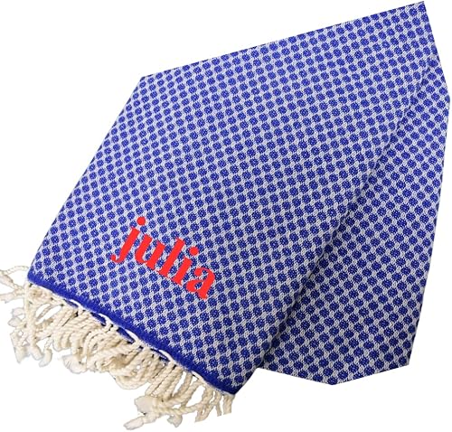 Personalized Turkish Cotton Beach Towel - Monogrammed Towel - Pilates Gifts For Women