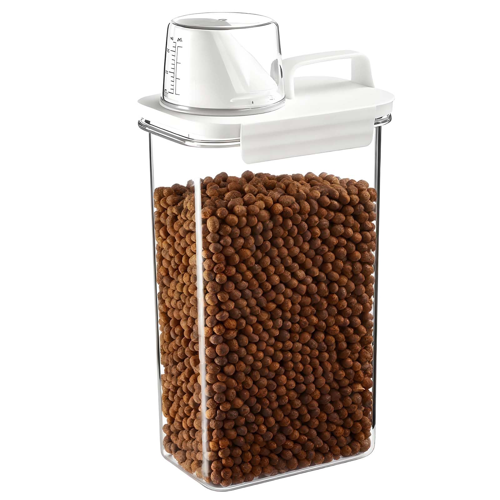 pozuauoa 2300ml Dog Food Storage Container transparent, Pet Food Storage Container, Dog Foods Containers for Dry Foods, DOG Biscuit Containers Moisture-Proof for Pets Animal Dry Treat