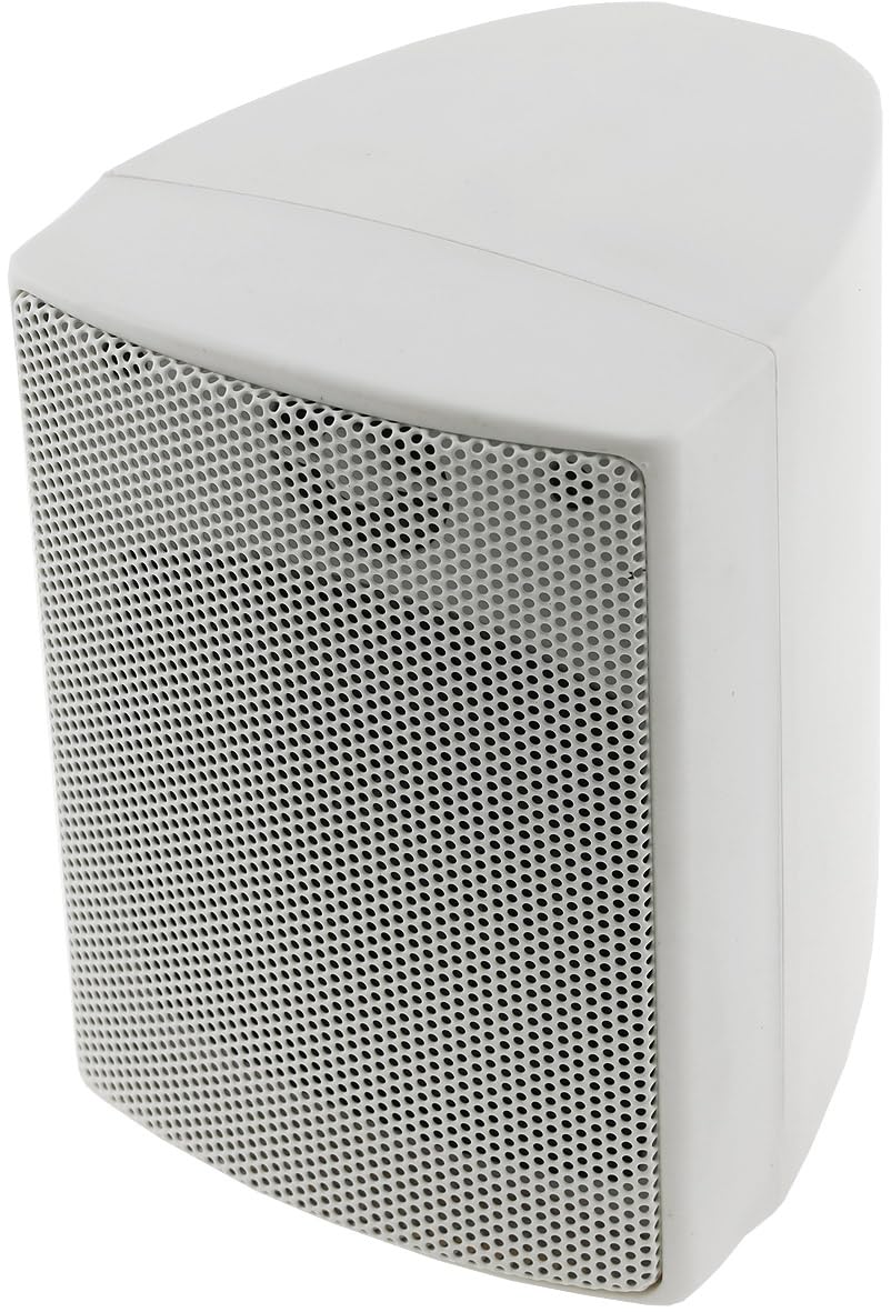ChiliTec 2-Wege Lautsprecher Weiß Paar Wand-Lautsprecher für HiFi Stereoanlage Heimkino 60Watt 8Ohm