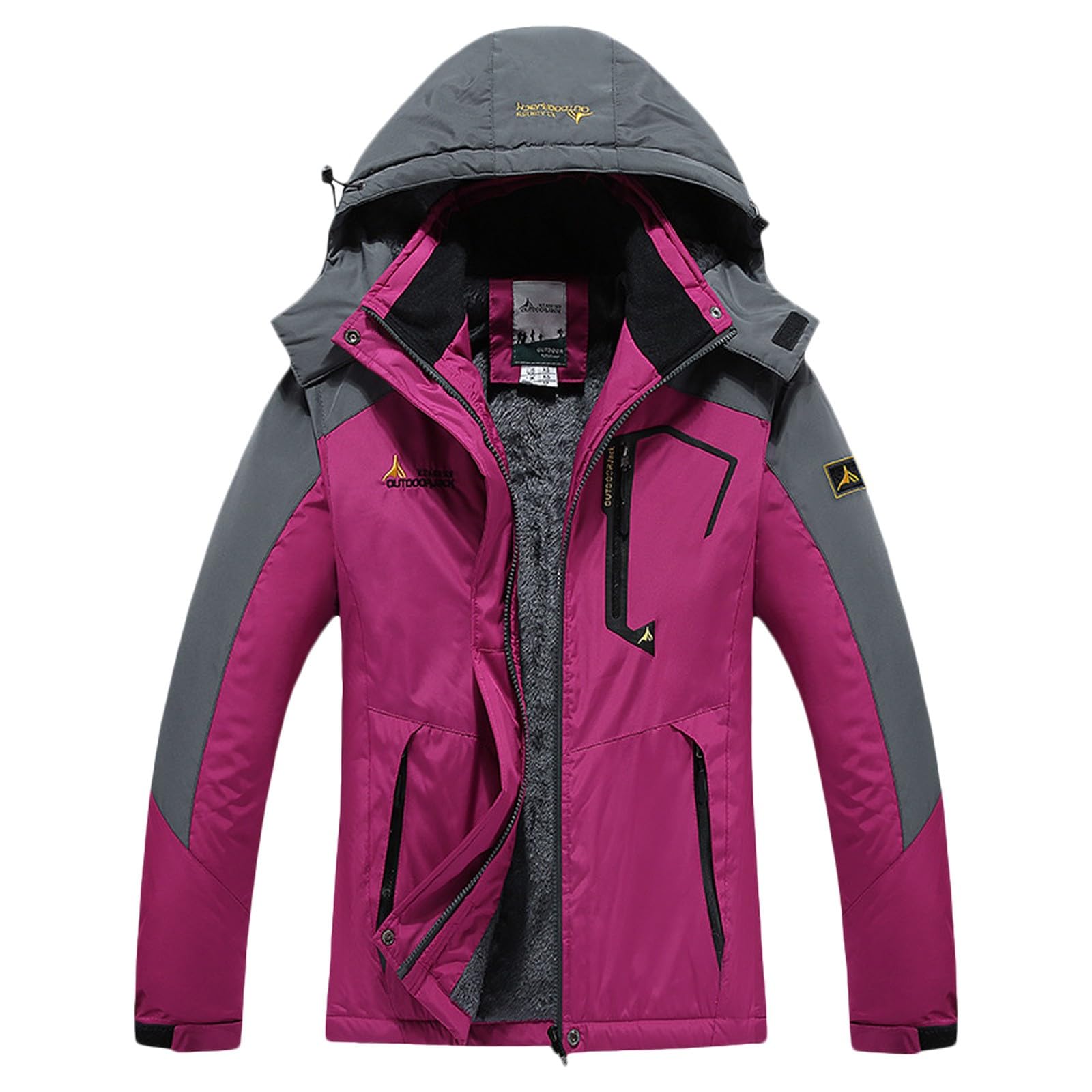 Skijacke Damen Winter: Atmungsaktiv Winddicht Gefüttert Warm Arbeitsjacke Snowboardjacke Schwarz Grosse Grössen Tailliert Skijacke Winterjacke Lang Wasserdicht Outdoor Jacken Damen-Jacken