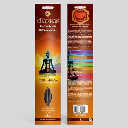 Miniatura 4 de Chakras - Varillas de incienso 100 % naturales sumergidas a mano, 4 Anahata - Corazón - Amor - Armas primarias sándalo y rosa - 11 pulgadas - 1.23oz