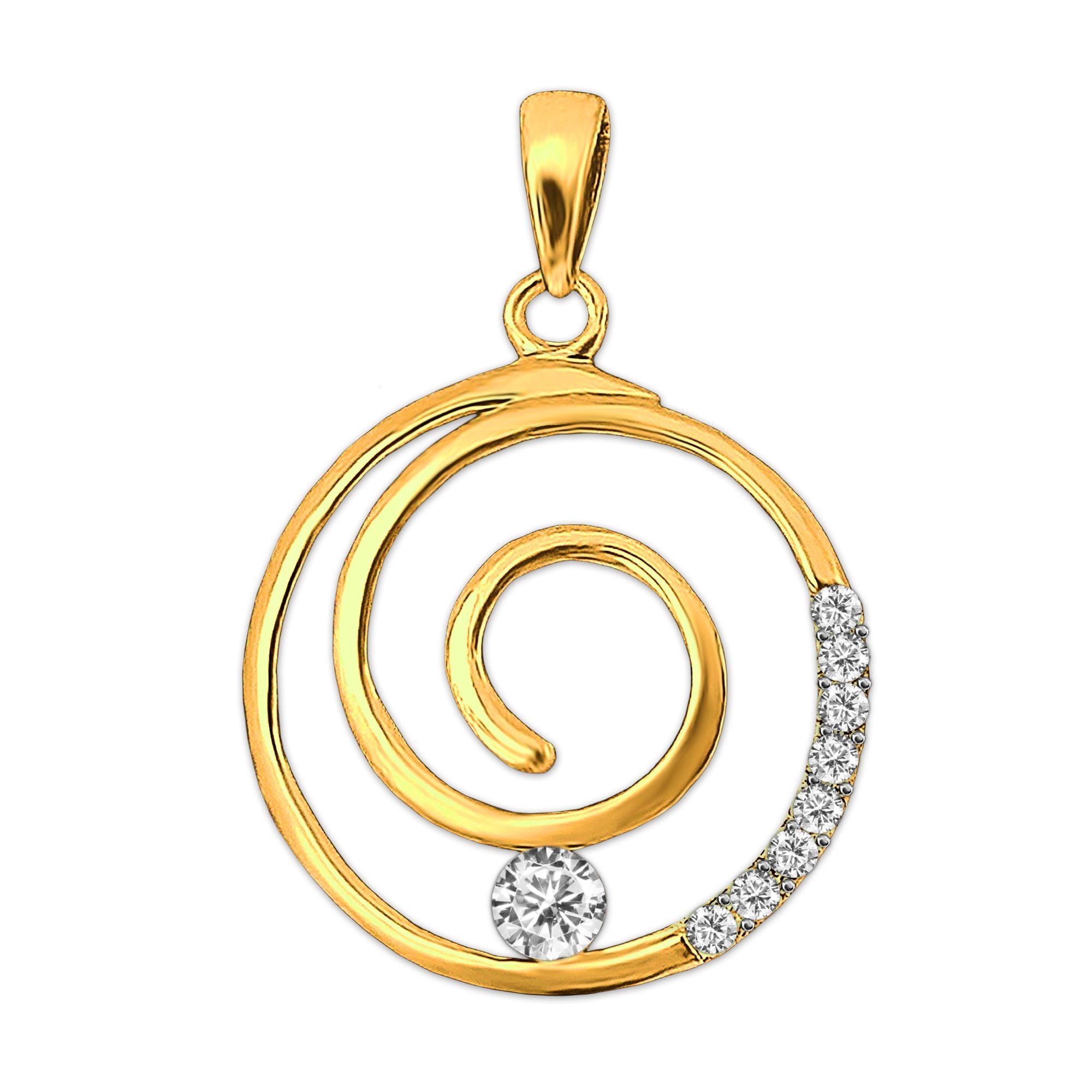 Clever Gioielli Ciondolo In Oro 8kt Con Perla D'Acqua Dolce E Zirconi – Elegante E Bicolore