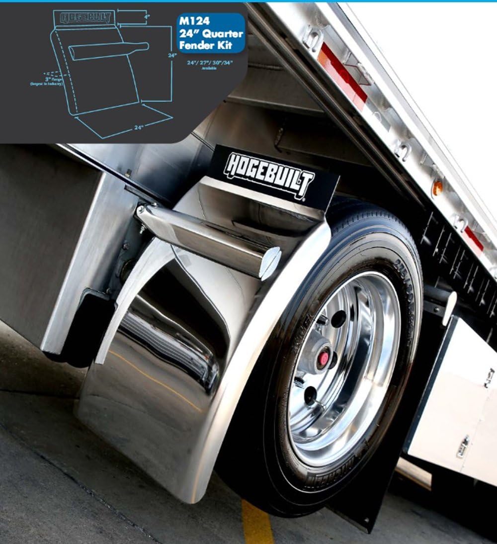 Hogebuilt 30 16Gauge 430 SS Millennium Semi Truck Quarter FendersPair