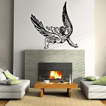 Idadey Fallen Angel Metal Wall Art, Christian Wall Art, Renaissance Decor, Famous Paintings, Line Art Wall Decor, Famous Wall Decor, Religious Wall Decor, Wall Decor Living Room