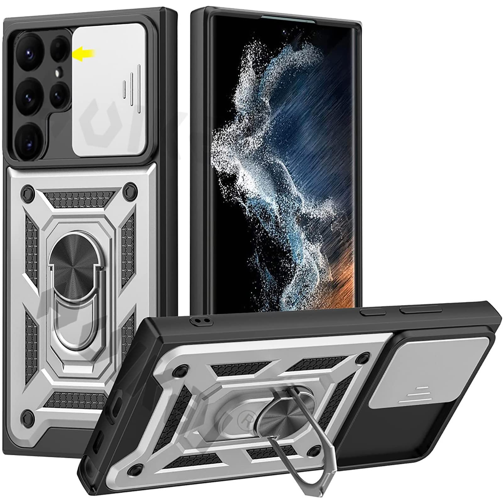 Étui Galaxy S22 Ultra étanche antichoc coque rigide solide PC TPU - 8