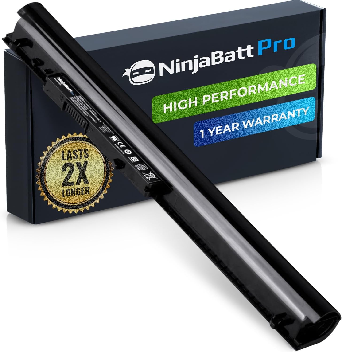 NinjaBatt Pro Battery for HP 740715-001 OA04 OA03 746641-001 250 G3 HSTNN-LB5S 15-G092SA 250 G2 15-G094SA 746458-851 15-H000 15-S000 0 HSTNN-LB5 Y HSTNN-PB5Y - Samsung Cells [4 Cells/2600mAh/38wh]