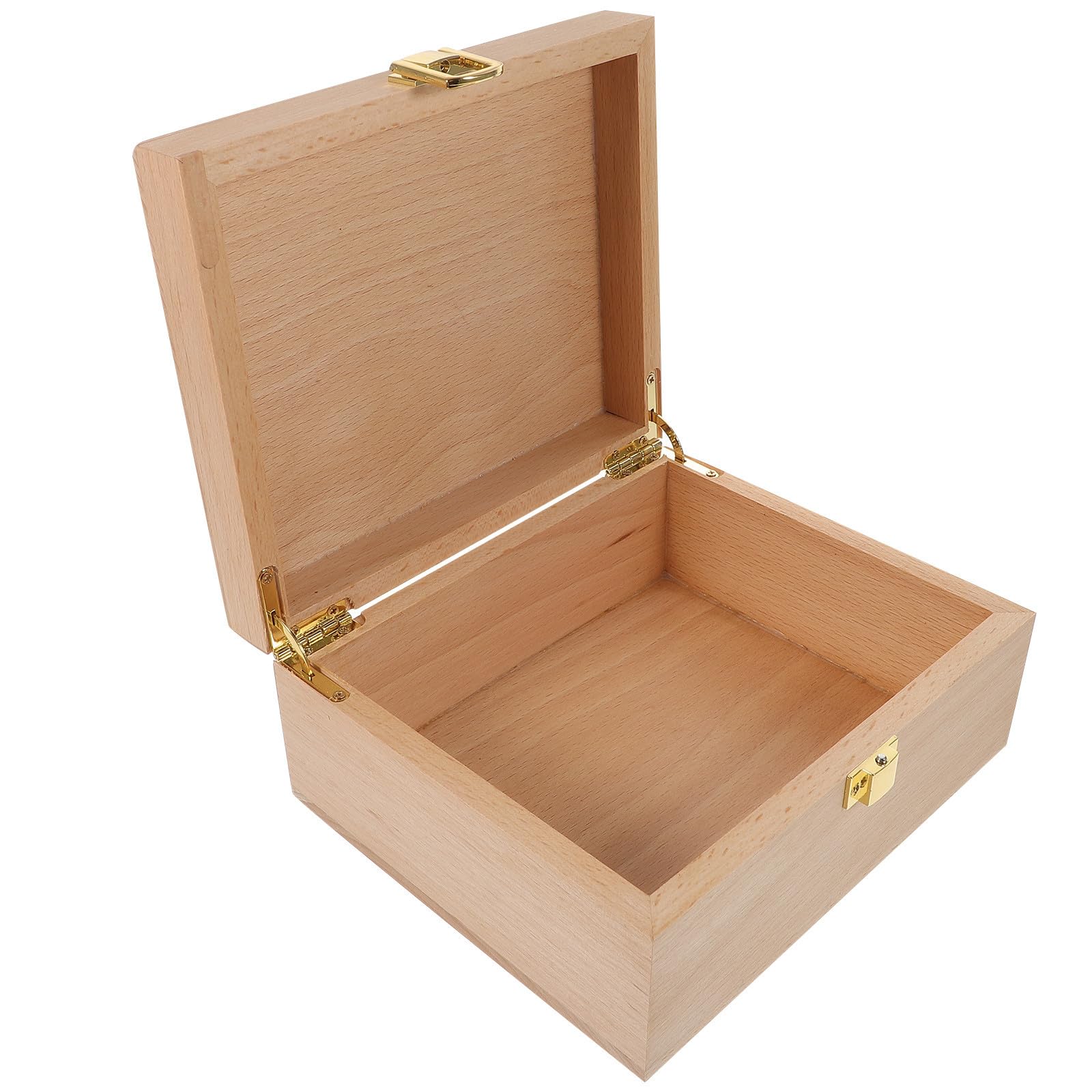Boîte à bijoux en bois massif portable avec serrure rétro et rangement élégant