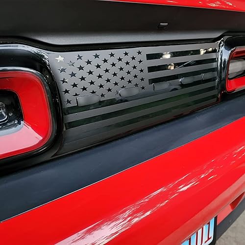 Miniatura 1 de Xinghe Divisor central de luz trasera para Dodge Challenger 2015-2023, calcomanías de bandera estadounidense para luz trasera, accesorios exteriores