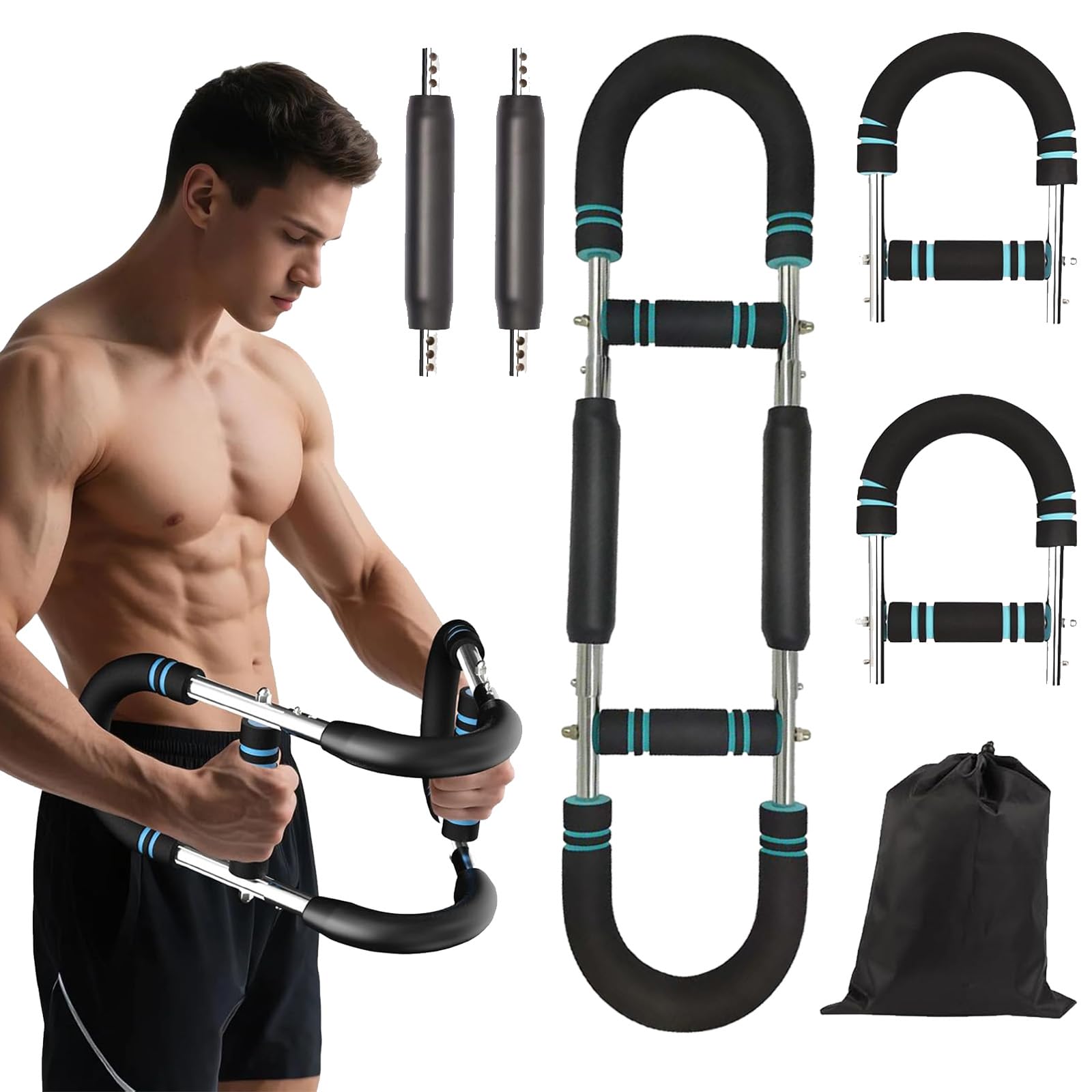 Arm Trainer, U-Shape Twister Arm Trainer Multicolor 35-180 lbs(Blue,35-80 lbs)