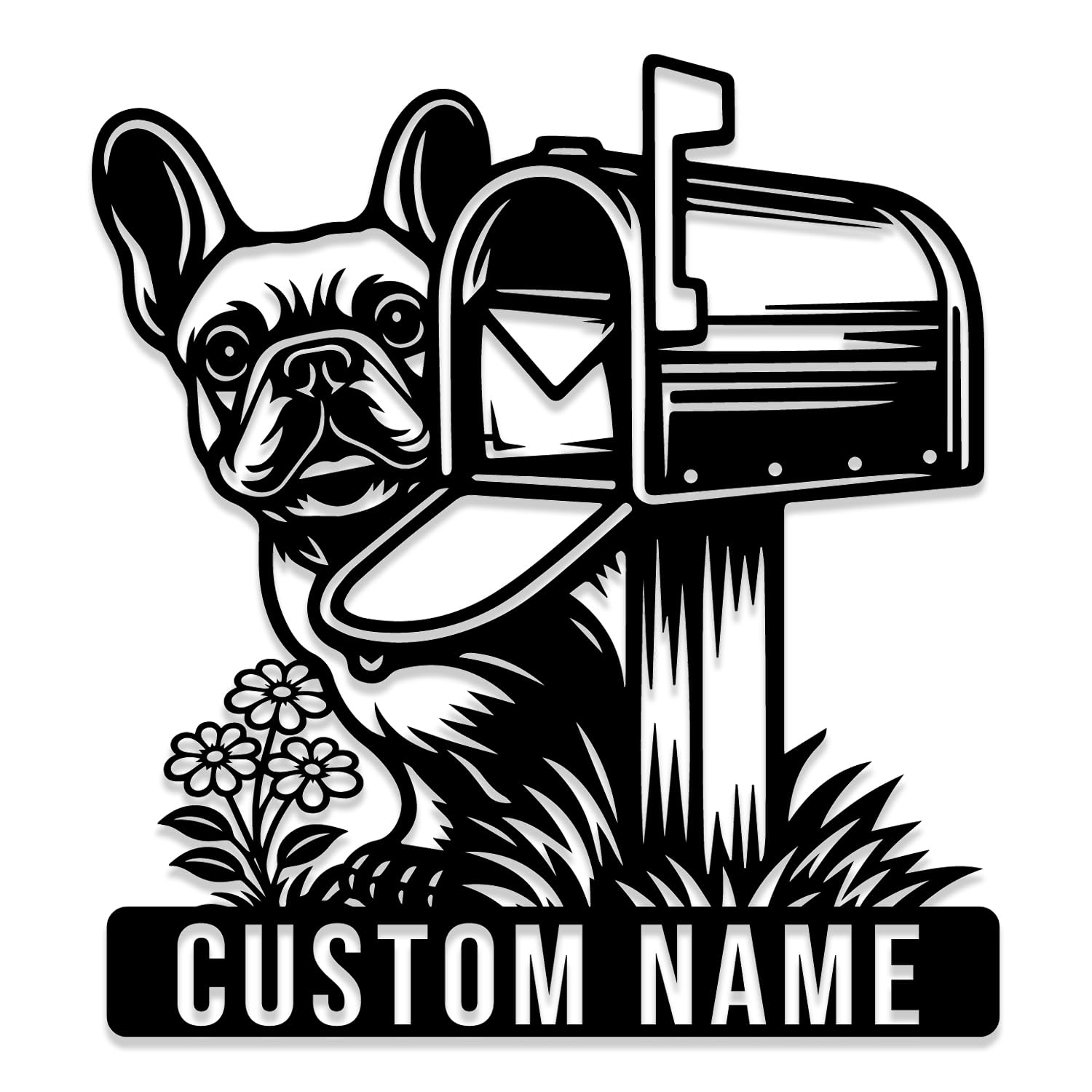 Custom French Bulldog Metal Sign,Personalized Dog Name Wall Art, Pet Remembrance Decor,Pet House Number,French Bulldog Sign,Frenchie Mom Gift,Yard Porch/Bar Outdoor Decor (Style-D)