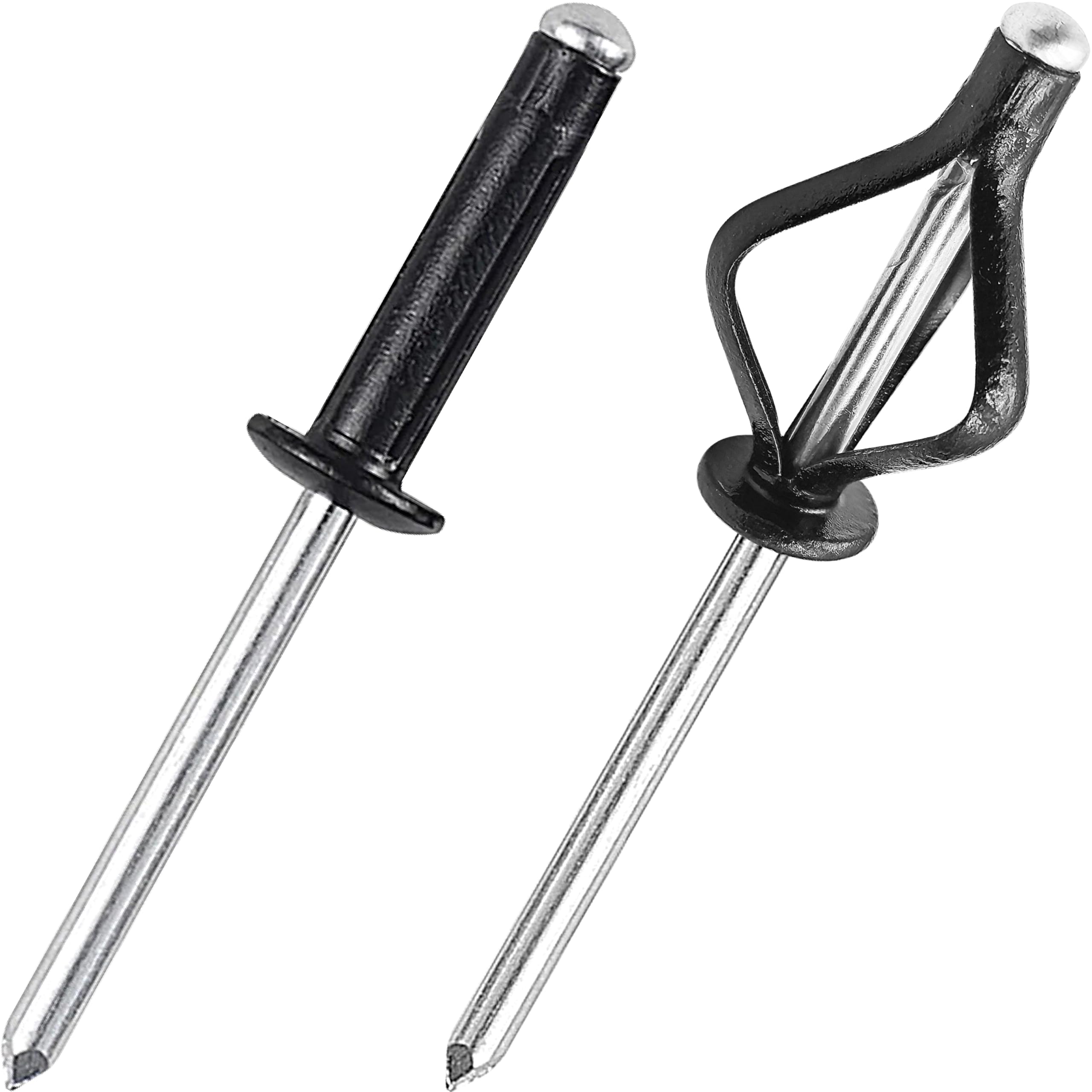 Triple Expansion Aluminium Blind Rivets, Assortment of Bulb Rivets for Plastics or Soft Materials (Semi-Black