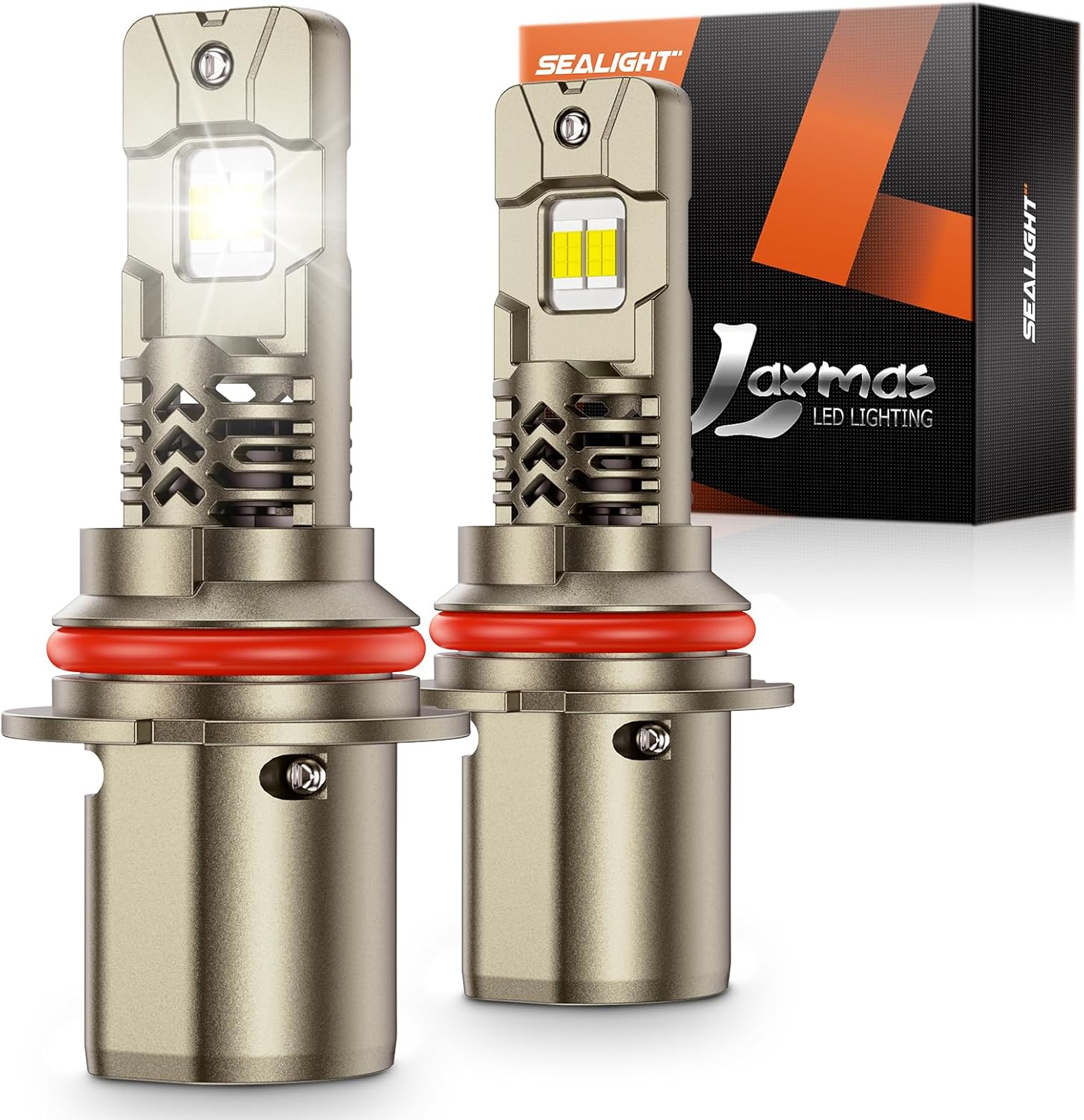 SEALIGHT Upgraded 9004 LED Bulb, 1:1 Mini Size No Adapter Required, 6500K White, Non-Polarity, HB1 LED Fog Lights, Plug and Play, Pack of 2 9004/HB1
