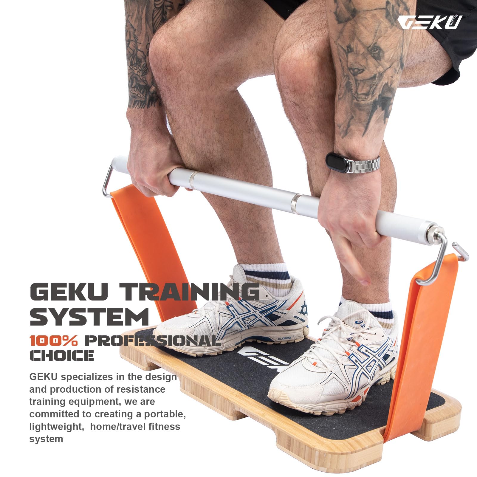 Aluminium-Widerstandsbandstange, 3-teilig, abnehmbar, strapazierfähig, für Widerstandsbandübungen, Krafttraining und Heim-Fitnessstudio