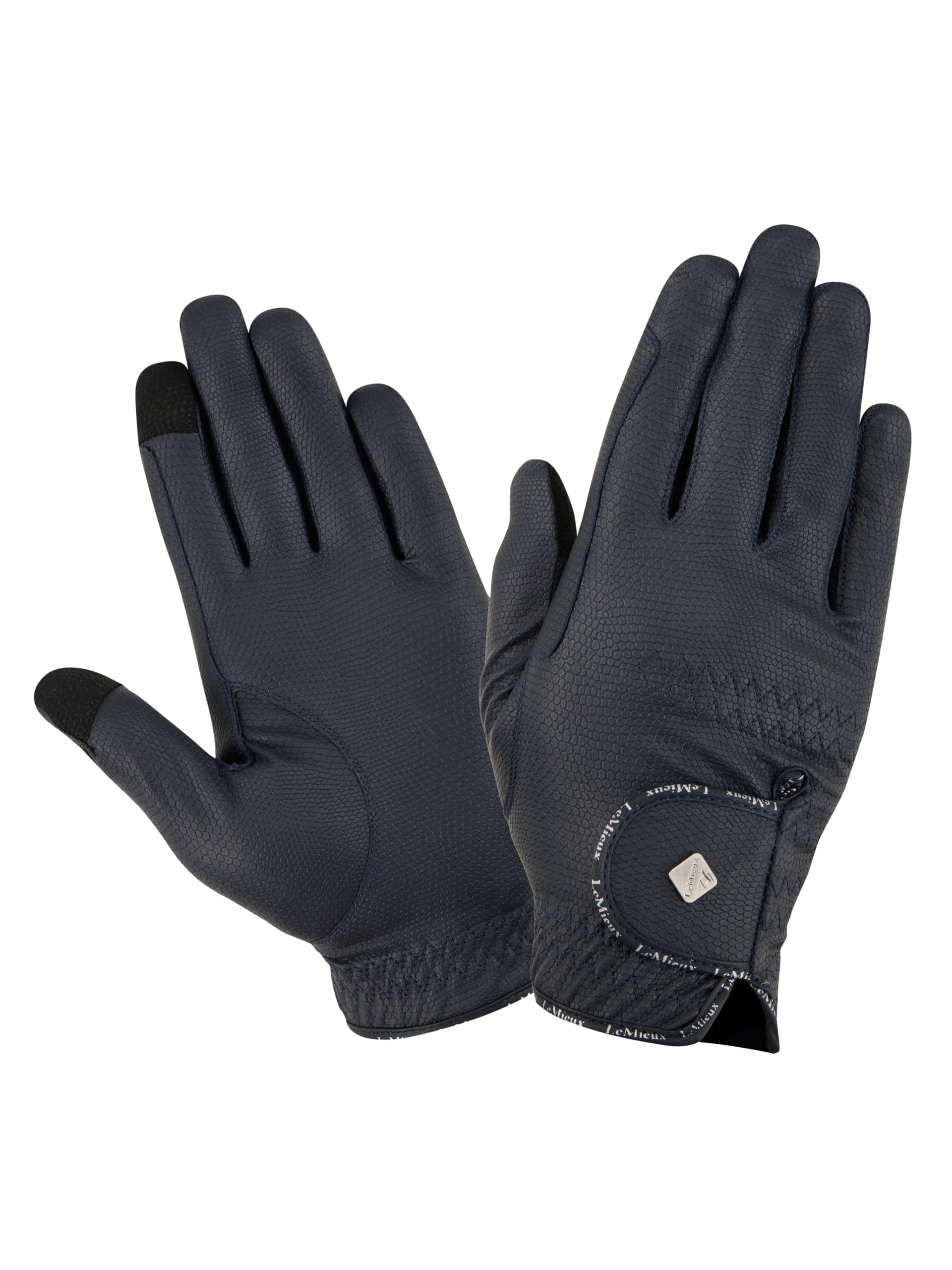LeMieux Classic Riding Gloves - Touch Screen Compatible - Breathable - Navy - Small