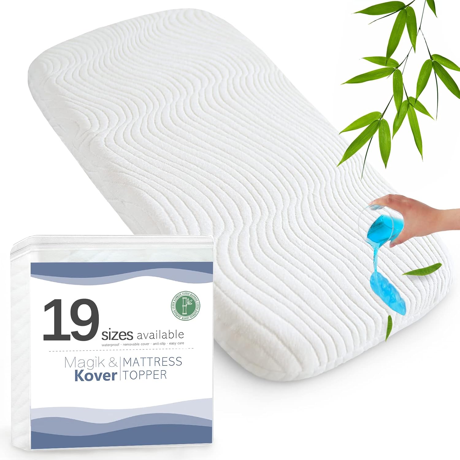 Multiple Sizes(19 Sizes), Baby Bassinet Mattress Topper, Fits for Chicco LullaGo Anywhere Portable/Snuz4pod Bassinet, Waterproof Replacement Rectangle Pad with Removable Mattress Cover, 15" x 30"
