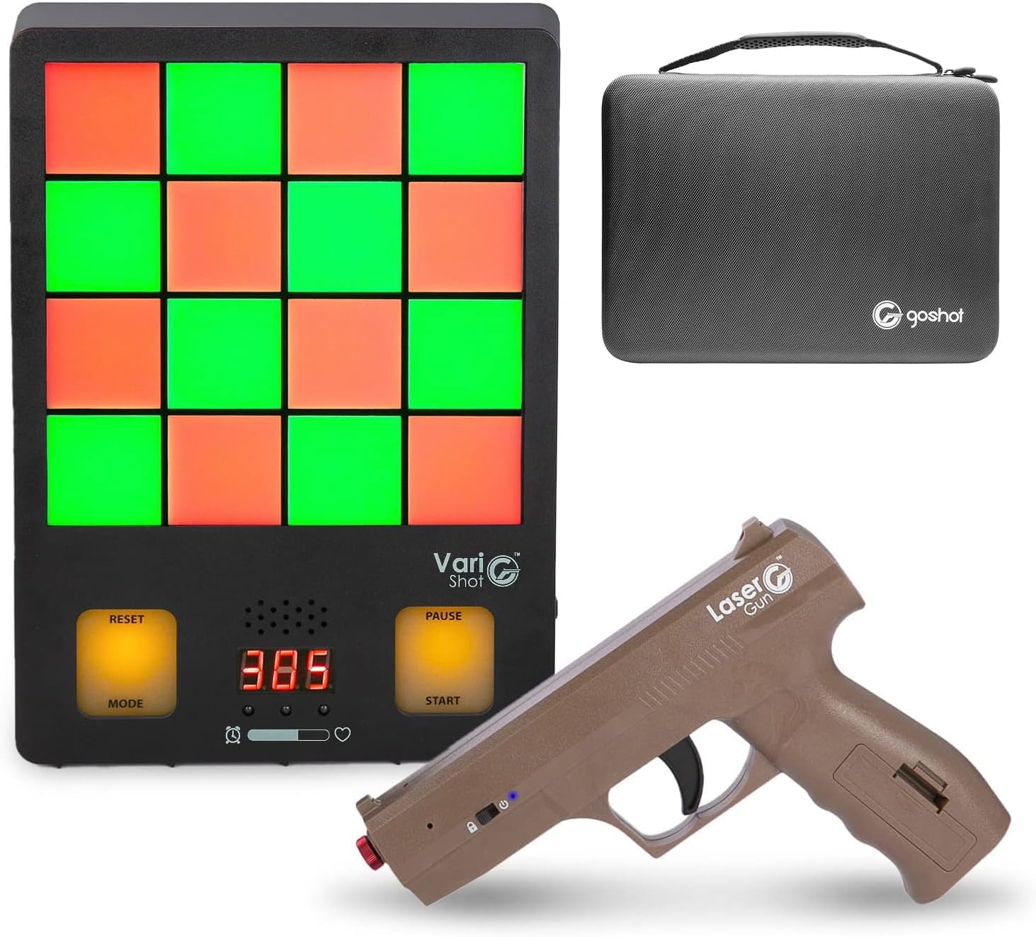 - Laser Training System for Home Practice, Interactive Training Target with Laser Hit Detection & Timed Modes for Engaging Practice, Includes 2 Pistols, Class I Output <0.396mW