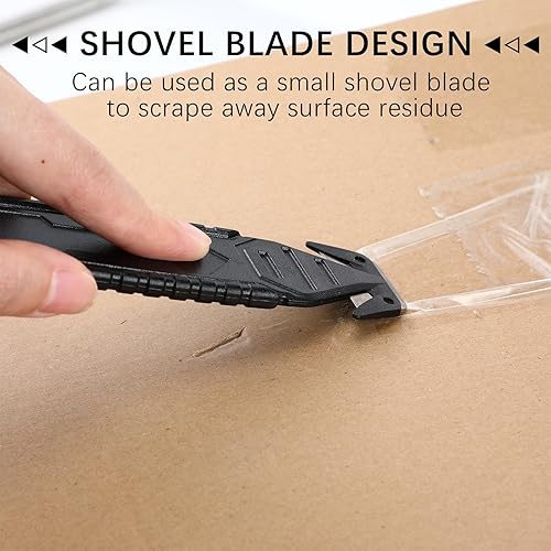 Miniatura 6 de Therwen Cuchillo cortador de caja de seguridad, 30 unidades, de acero inoxidable, abridor de paquetes con divisor de cinta para cartón, cartón,