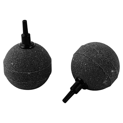 Generic Mineral Aquarium Fish Tank Ball Shape Bubble Release Air Stone Aerator Diffuser 2 inches Dia 2 Pcs