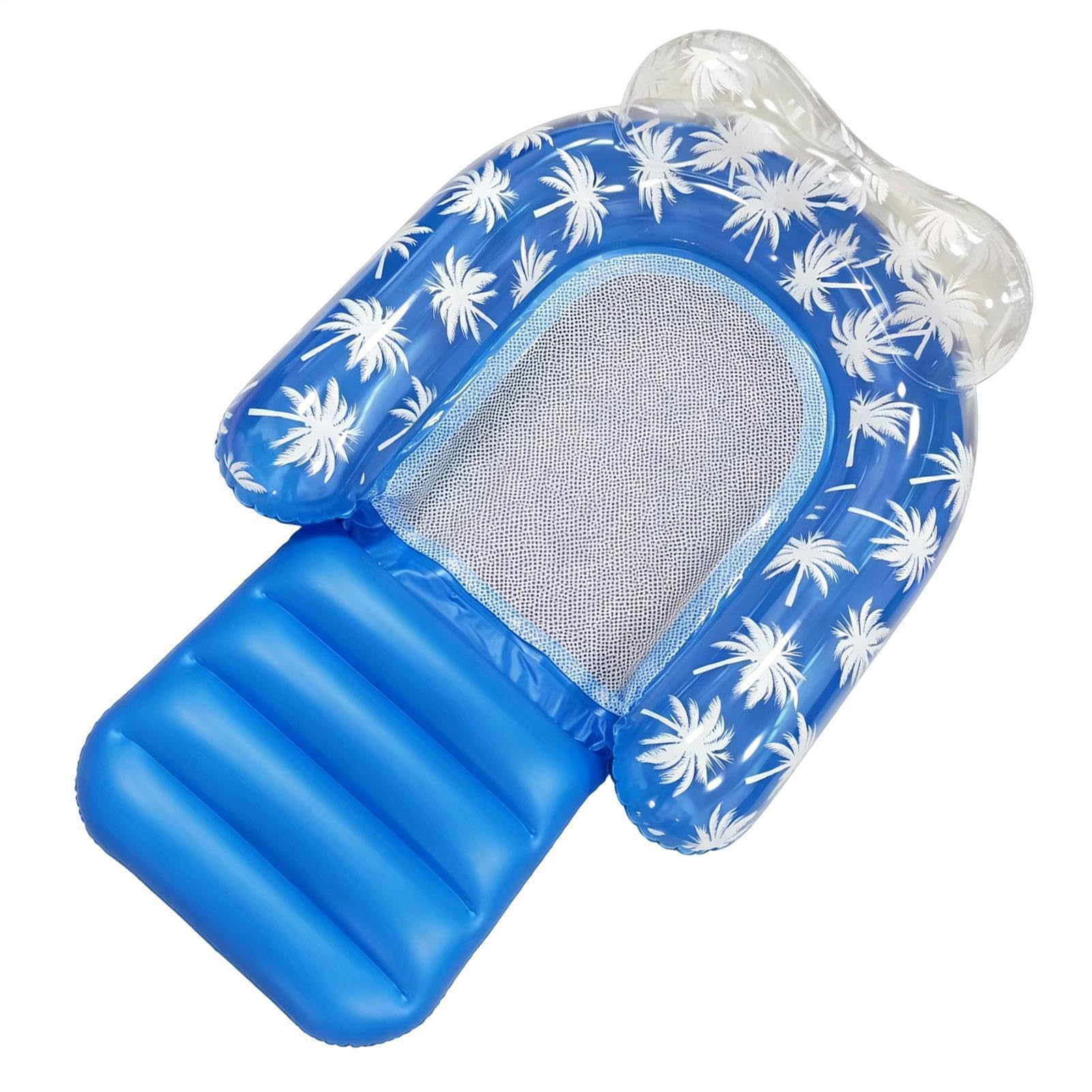 Pool Floats - PVC Lake Chairs with Leg Rest | Pool Raft | for Sunbathing Outdoor Beach Lake River Backyard Garden Party Summer