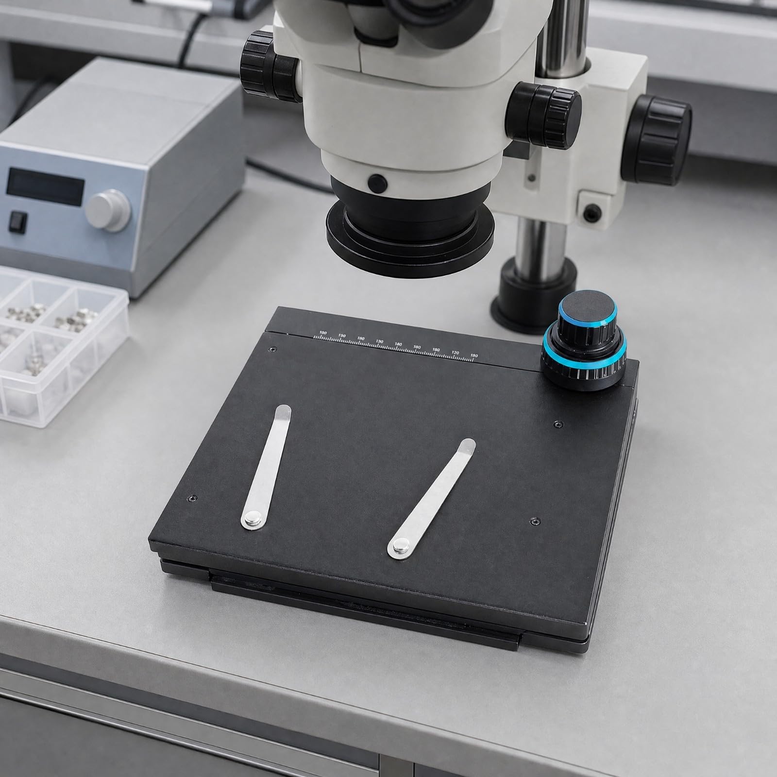 Tavolino Scorrevole per Microscopio | Alta Precisione, Stabile, Tavolino per Microscopio con, Laboratorio, Educazione Scientifica, Studenti, Dxy Pannello