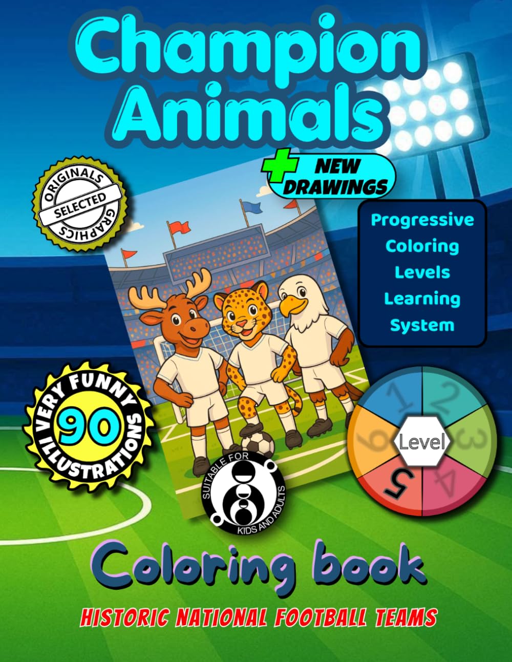 Champion Animals: 90 Historic Teams: Soccer-Playing Animals to Color
