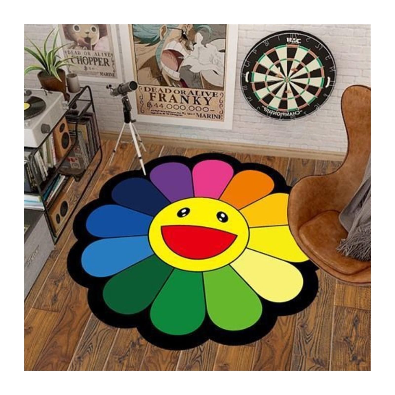 Tapis de sol tournesol Takashi Murakami doux pour réveiller la chambre des enfants