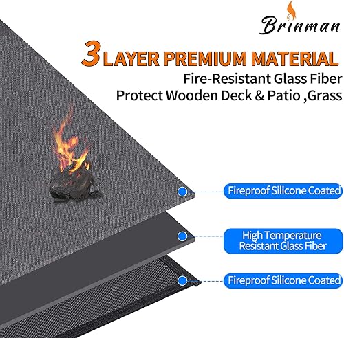 Miniatura 25 de Tapete para debajo de la parrilla, tapete de parrilla prémium para terraza, tapete para proteger la cubierta, tapete de barbacoa para debajo