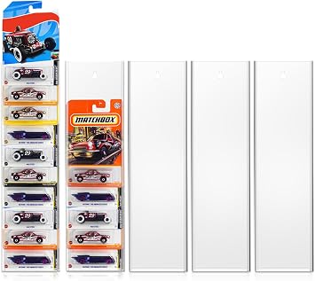 Storage Display Shelf Compatible with Model Car, Wall Mounted 1/64 Scale Model Car Display Shelf Rack Storage Display Racks Premium Acrylic, 5 Packs