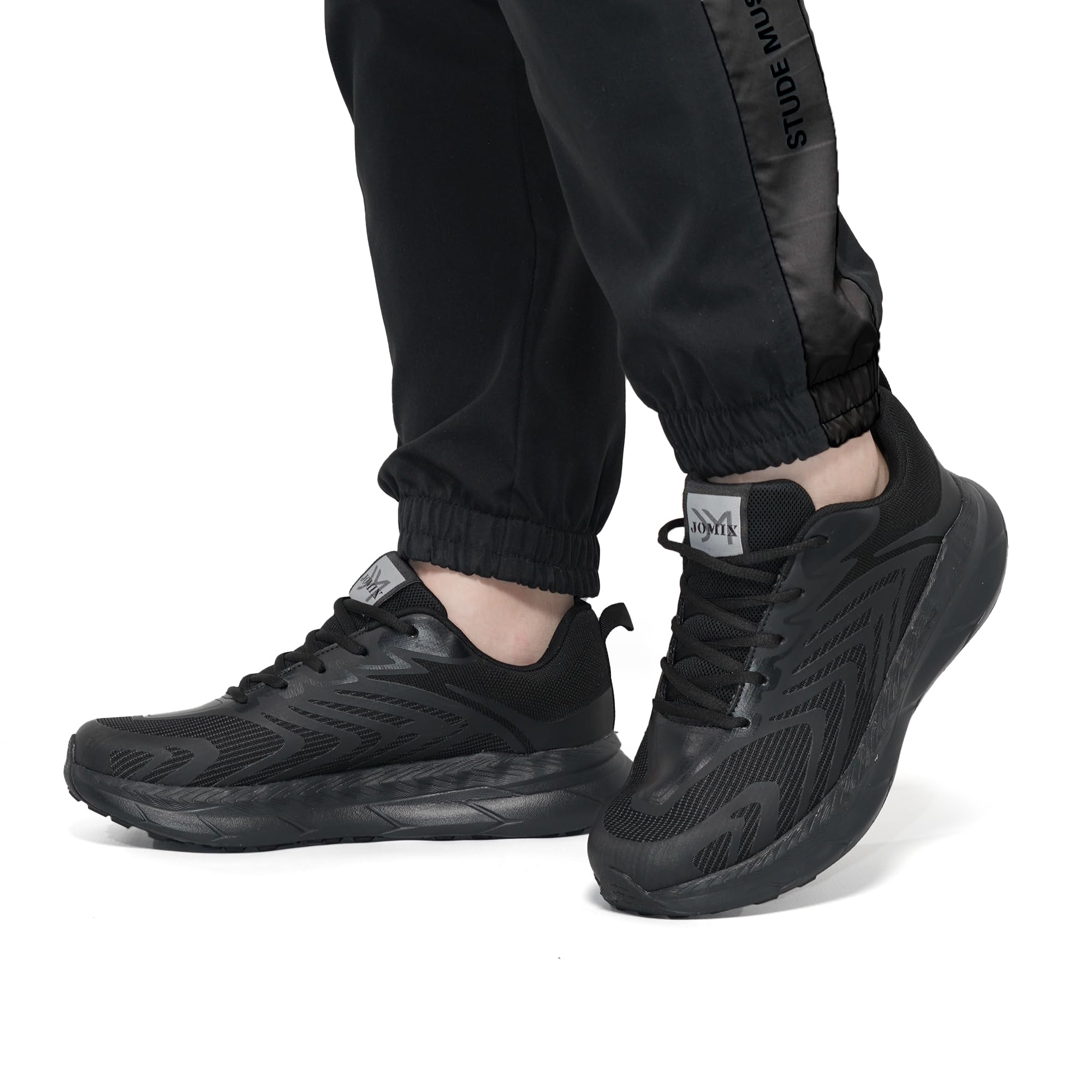 JOMIX Scarpe Uomo con Lacci Sneakers Respirabili Suola Antiscivolo Scarpe da Corsa con Tomaia a Onde Leggere per Palestra Camminata MOS260001