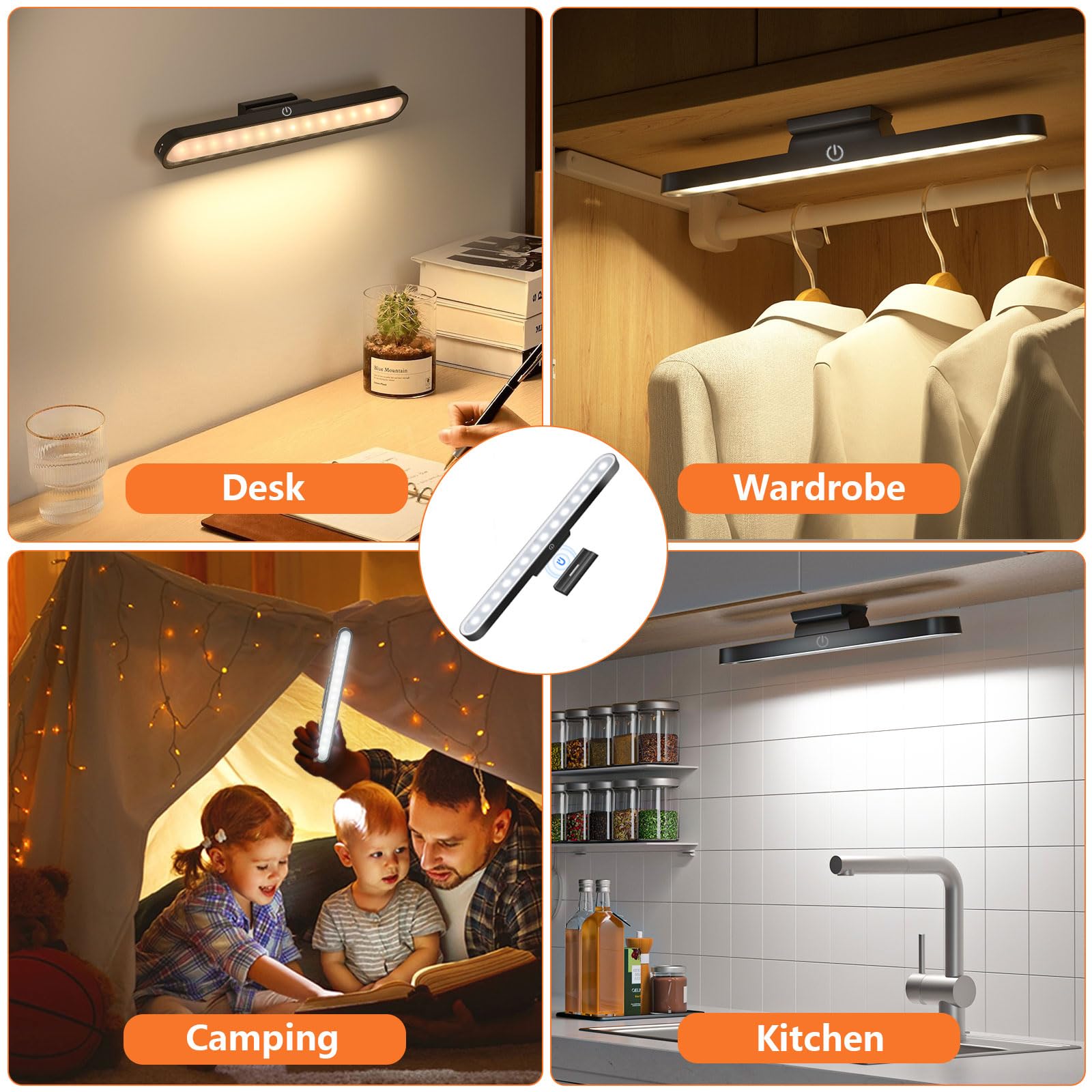 Lampada tavolo LED dimmerabile luce da 3000K a 6500K lume touch USB