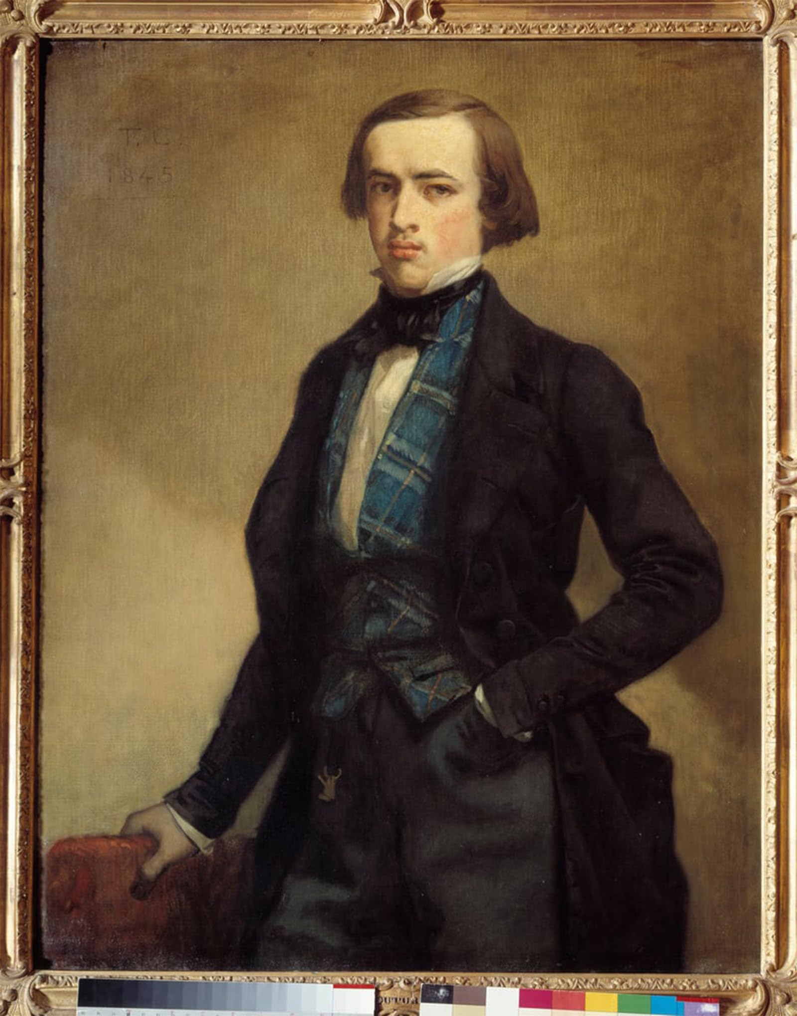 ARTXLXXBN Famous Painting Canvas Artwork Graffiti Print Portrait of Adolphe Moreau Father of Etienne Moreau Nelaton by Famous Artist Portrait Canvas Image for Home Decor 60x90cm